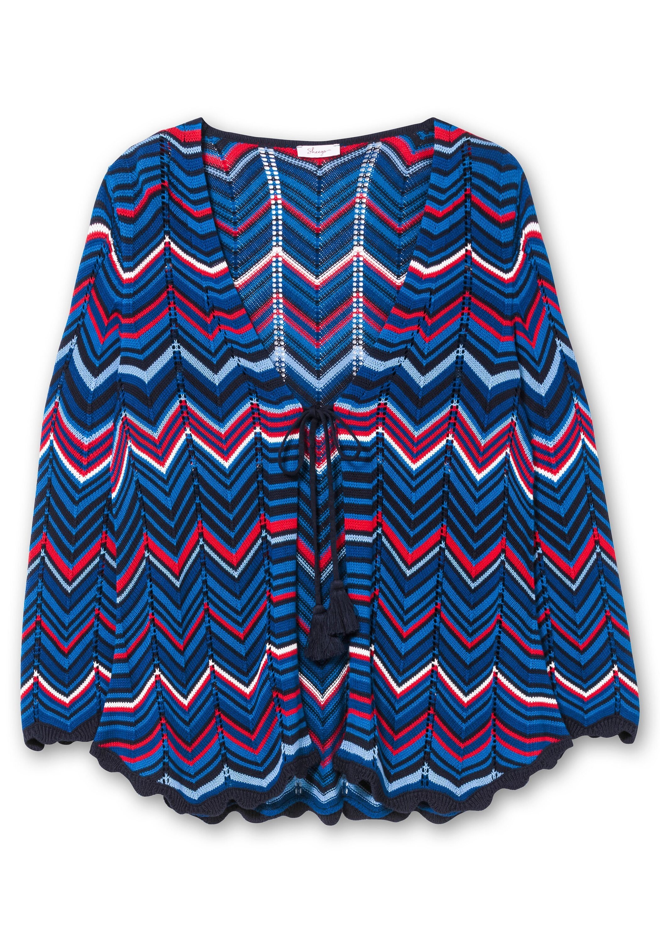 Sheego Strickjacke »Ajour-Strickjacke im Zickzackmuster«