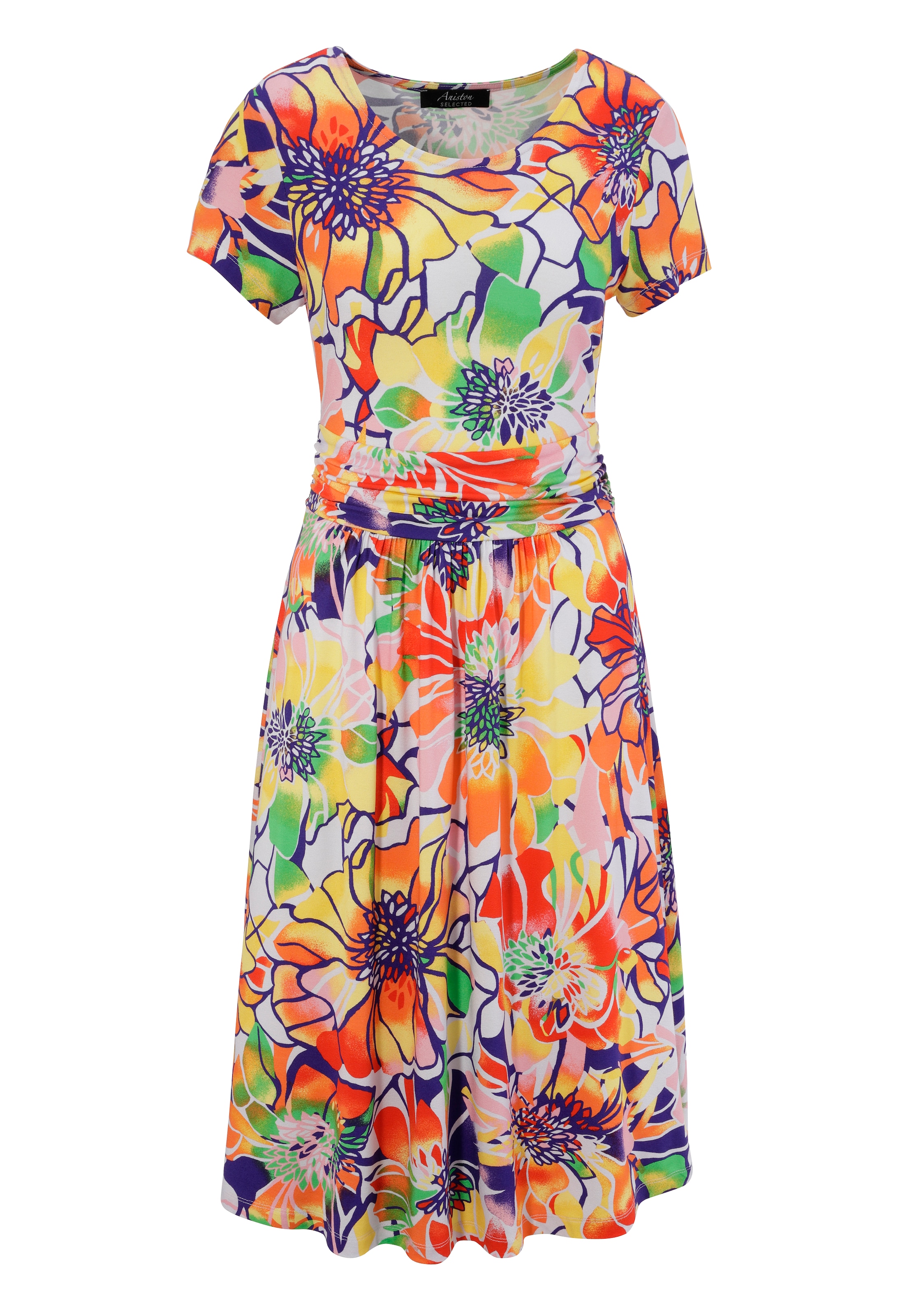 Aniston SELECTED Sommerkleid, mit farbenfrohem Blumendruck