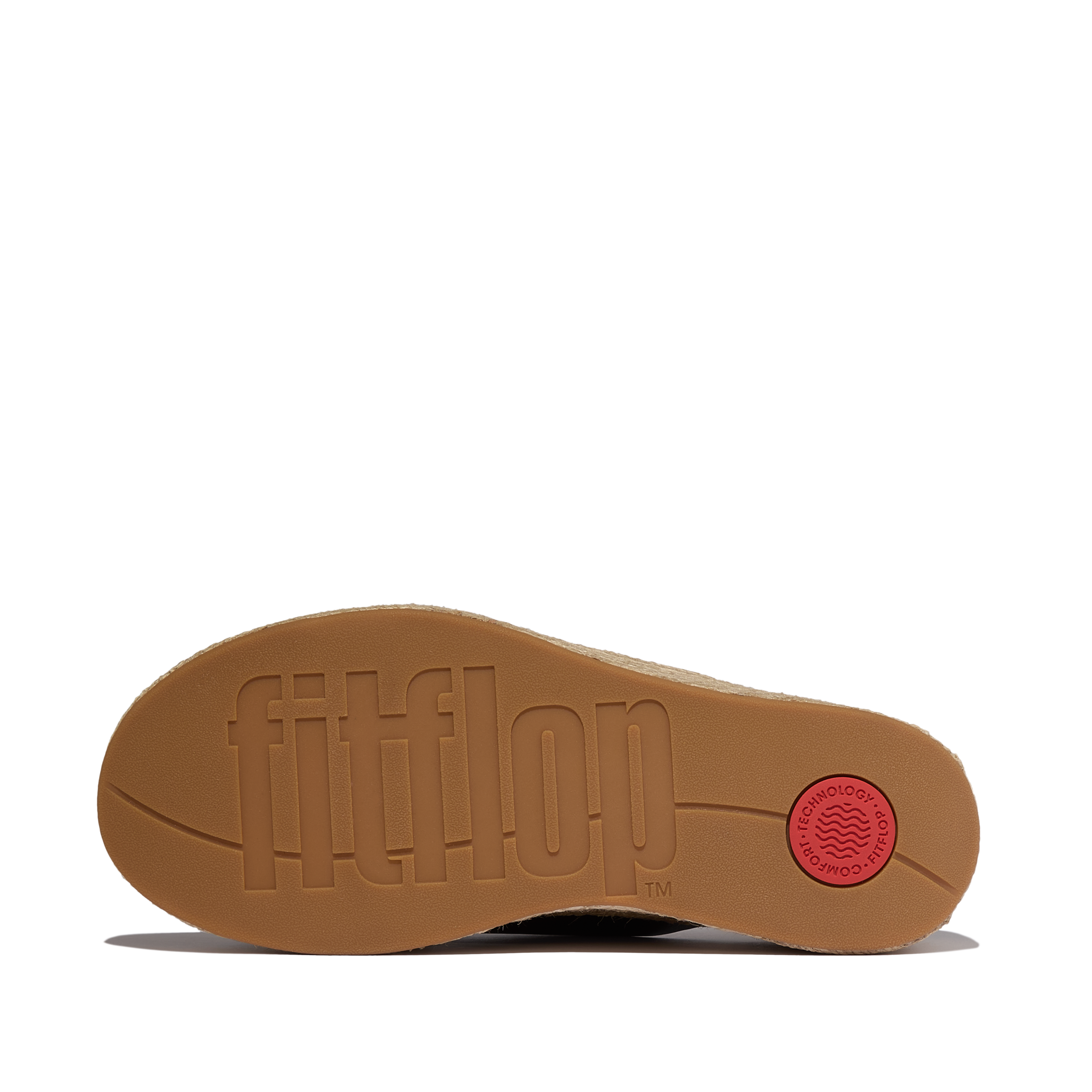 Fitflop Pantolette »PLATFFORMS ESPADRILLE LEATHER WEDGE CROSS SLIDES«  Keilabsatz, Plateau, Sommerschuh mit Wedge