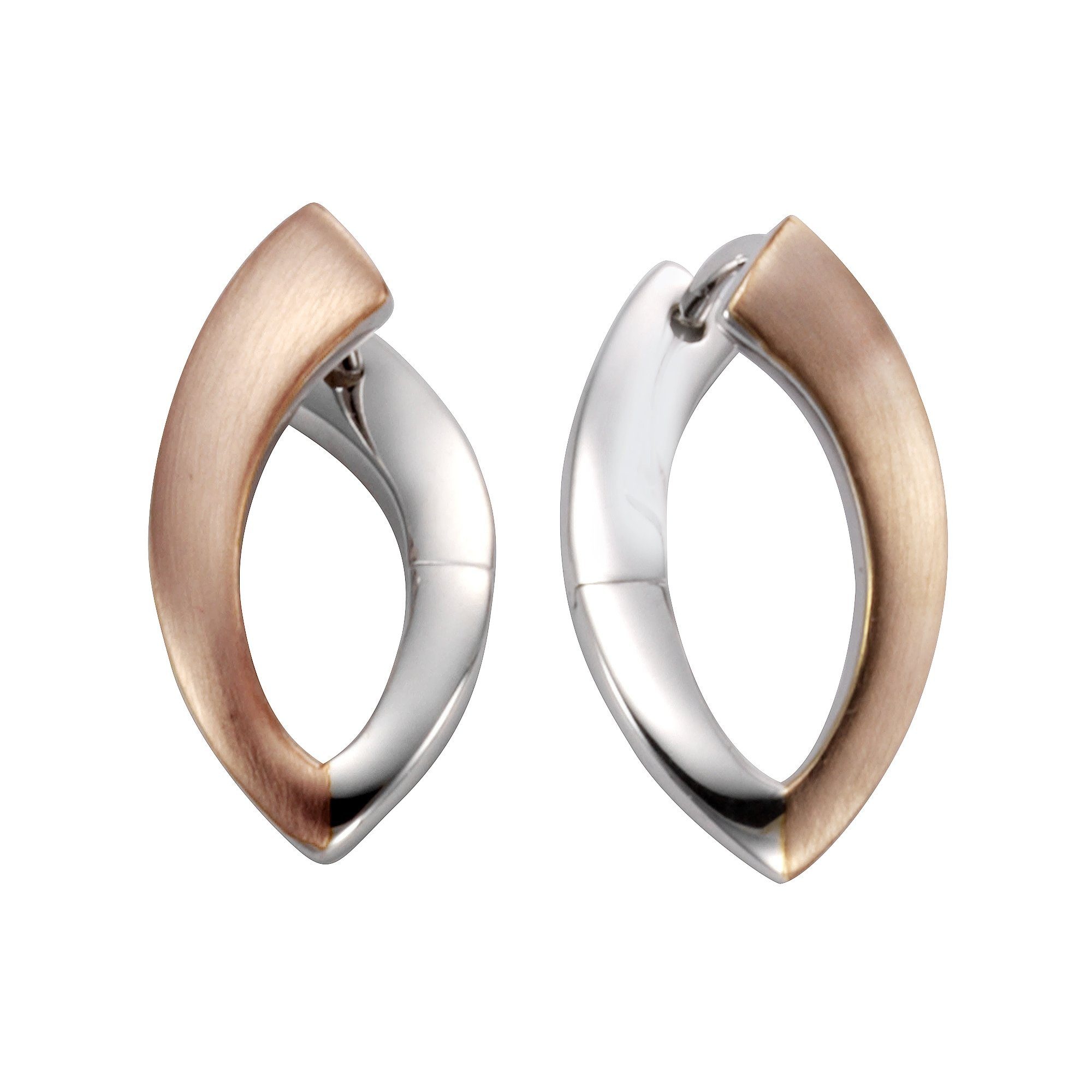 CELESTA Paar Creolen »925/- Sterling Silber bicolor«, Klappcreolen