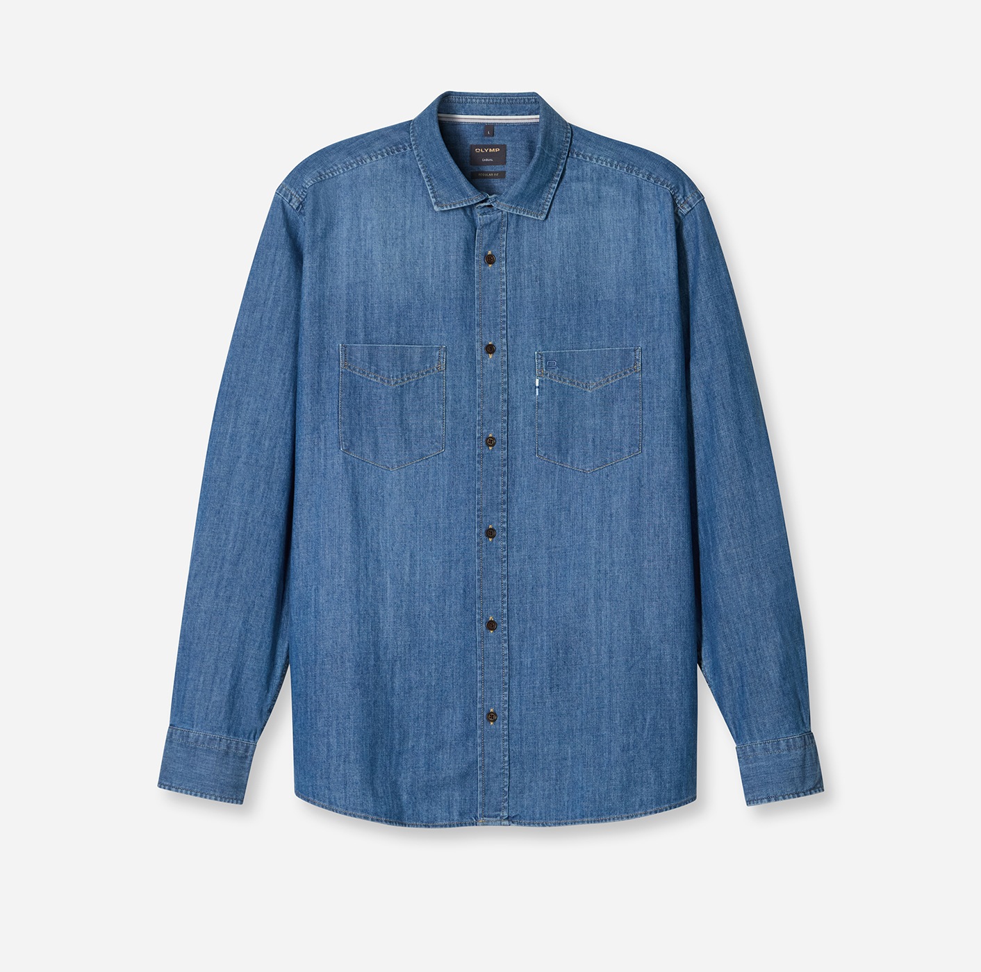OLYMP Jeanshemd »Casual Kentkragen«, Modern Fit, Kentkragen