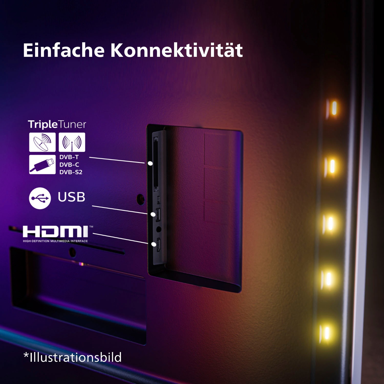 Philips LED-Fernseher »85PUS8808/12«, 215 cm/85 Zoll, 4K Ultra HD, Android TV-Google TV-Smart-TV