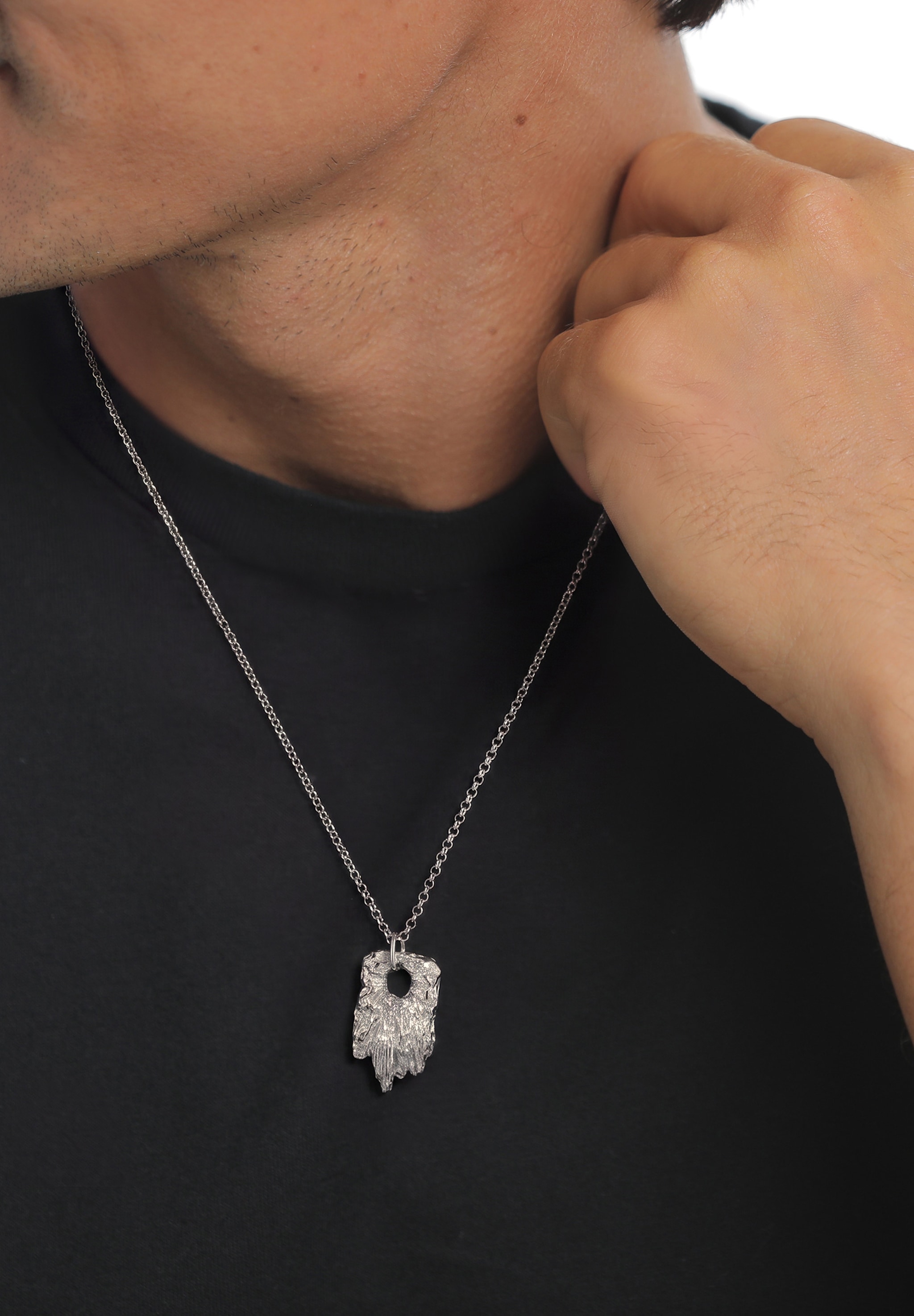 Kuzzoi »Halskette Anhänger Organic 925 Sterling Silber«