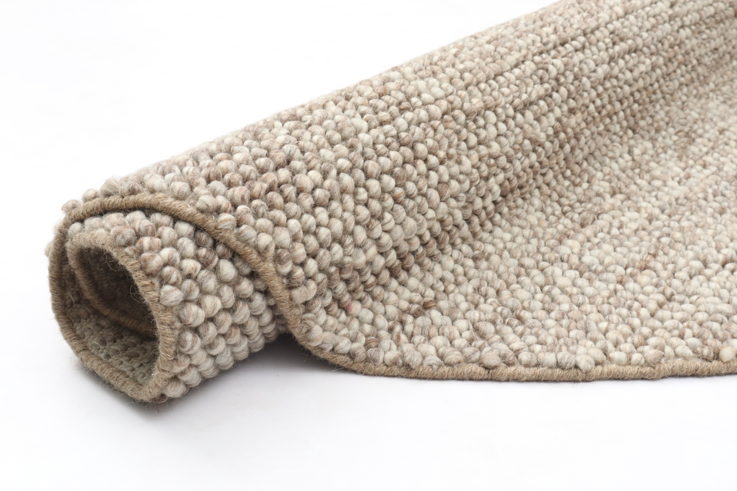 LeGer Home by Lena Gercke Teppich »Ainhoa, handgewebt, Wolle«, rund, 12 mm Höhe, Teppich, Wohnzimmer, Schlafzimmer, Esszimmer
