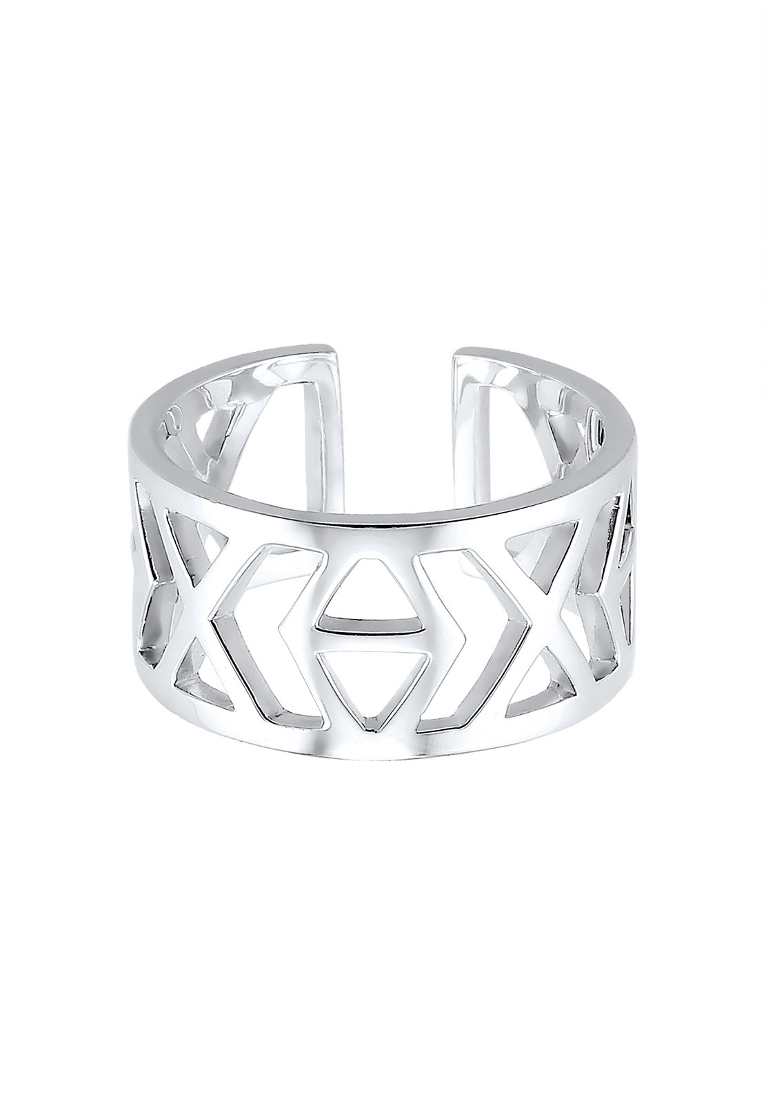 Elli Silberring »Ring Ikat-Muster 925 Sterling Silber«