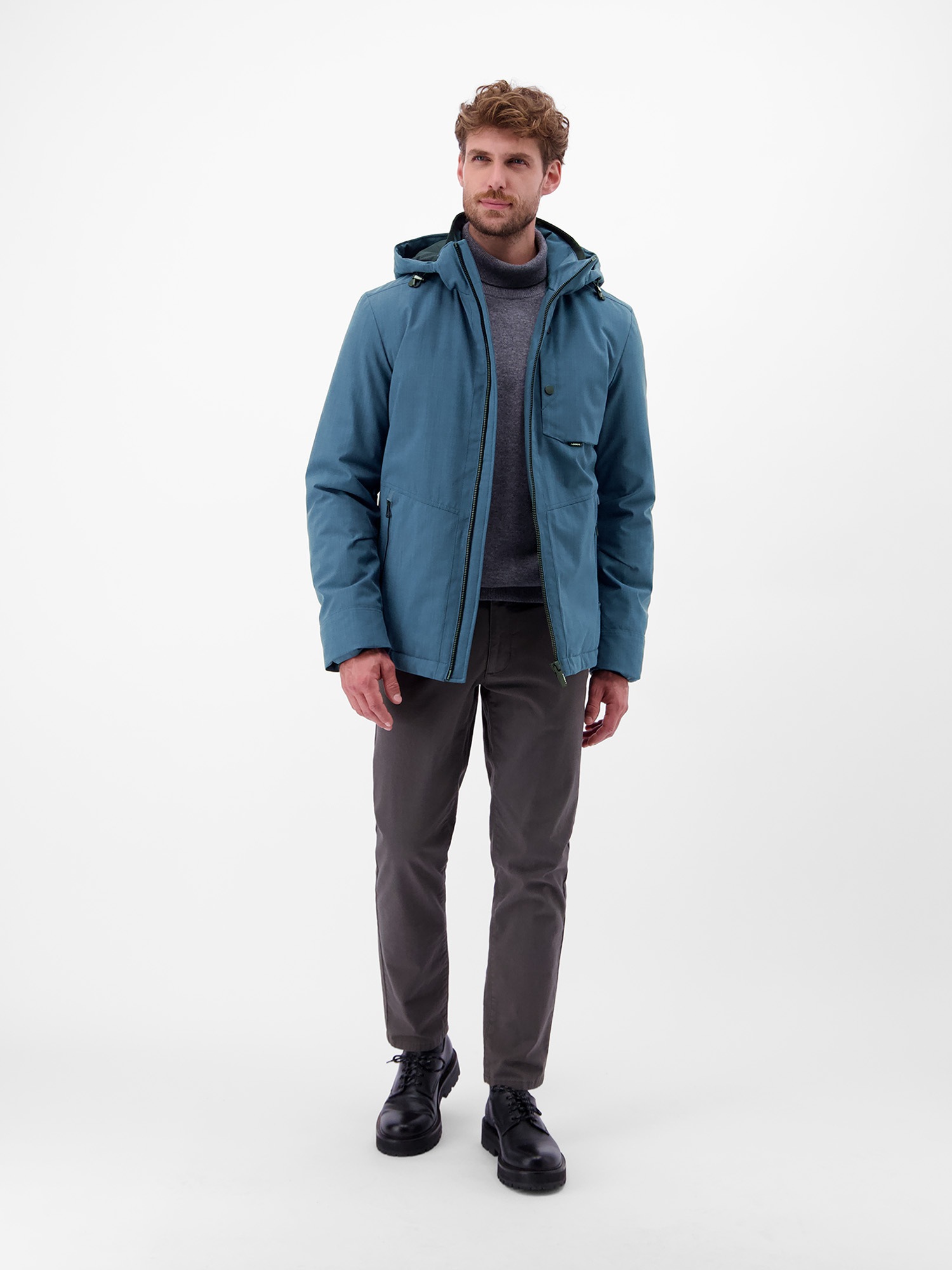 LERROS Outdoorjacke »Herren Blouson in Stukturoptik« mit Kapuze