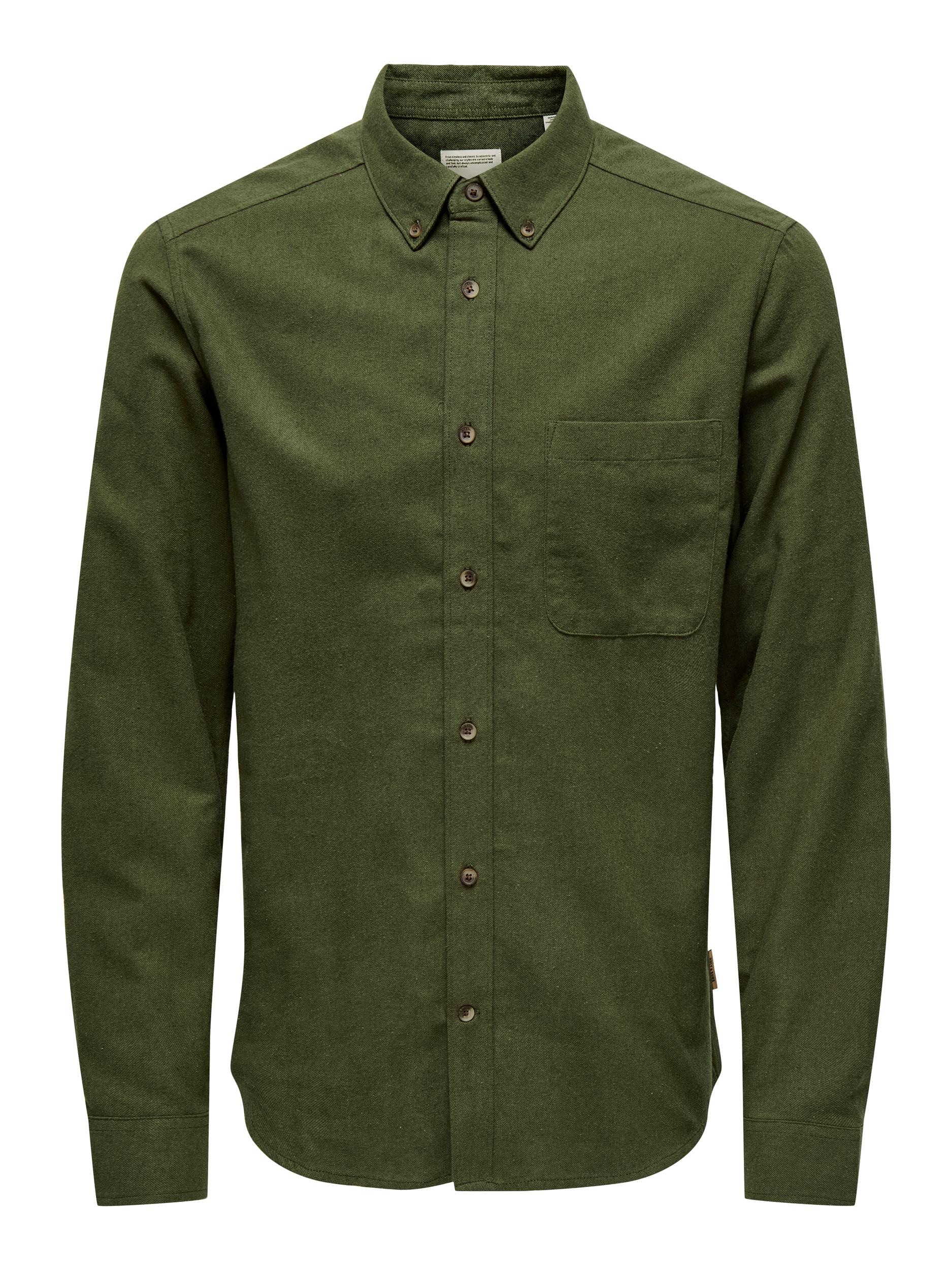 ONLY & SONS Langarmhemd »ONSGUDMUND SLIM 1-PKT SOLID SHIRT NOOS«