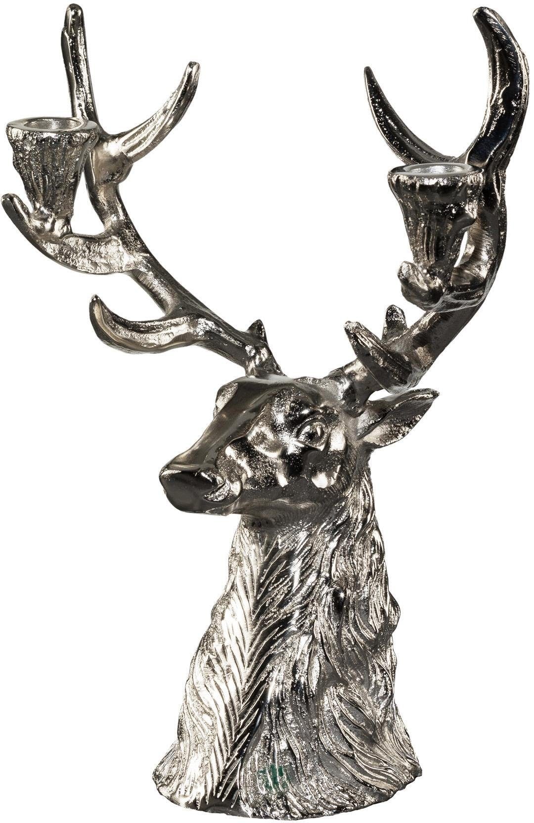 Creativ deco Kerzenhalter »Hirschkopf, Weihnachtsdeko«, (1 St.)