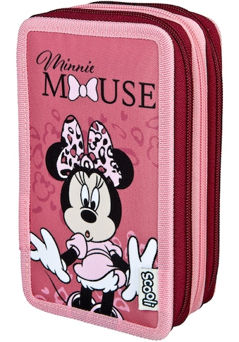 Federmäppchen »Tripledecker, Minnie Mouse Happy Girl Pink«, befüllt, inkl. Geodreieck