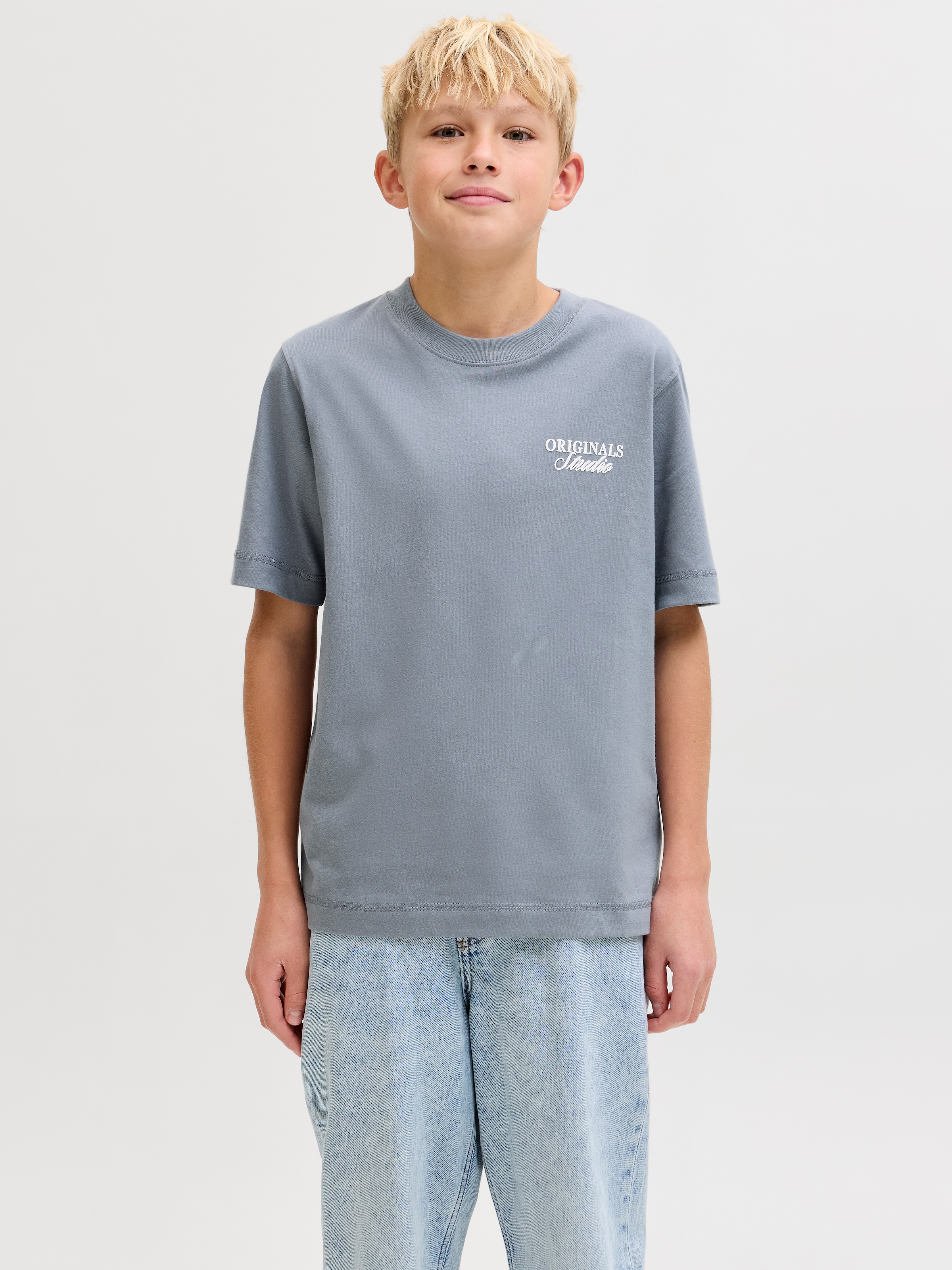 Jack & Jones Junior T-Shirt »JORNORREBRO TYPO TEE SS CREW NECK SN JNR«
