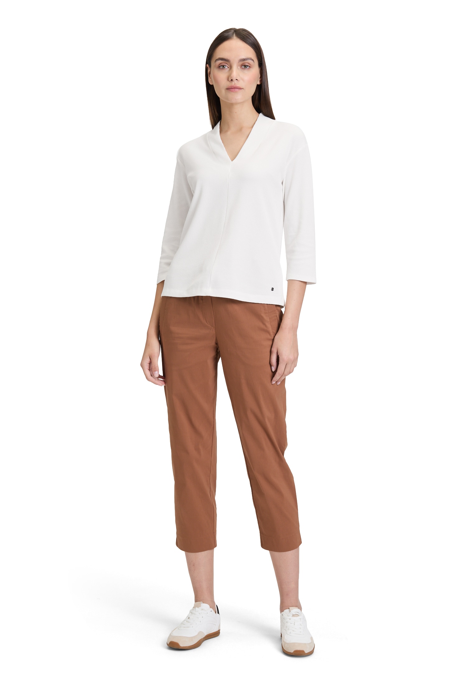 Betty&Co Langarmshirt »Casual-Shirt mit V-Ausschnitt«