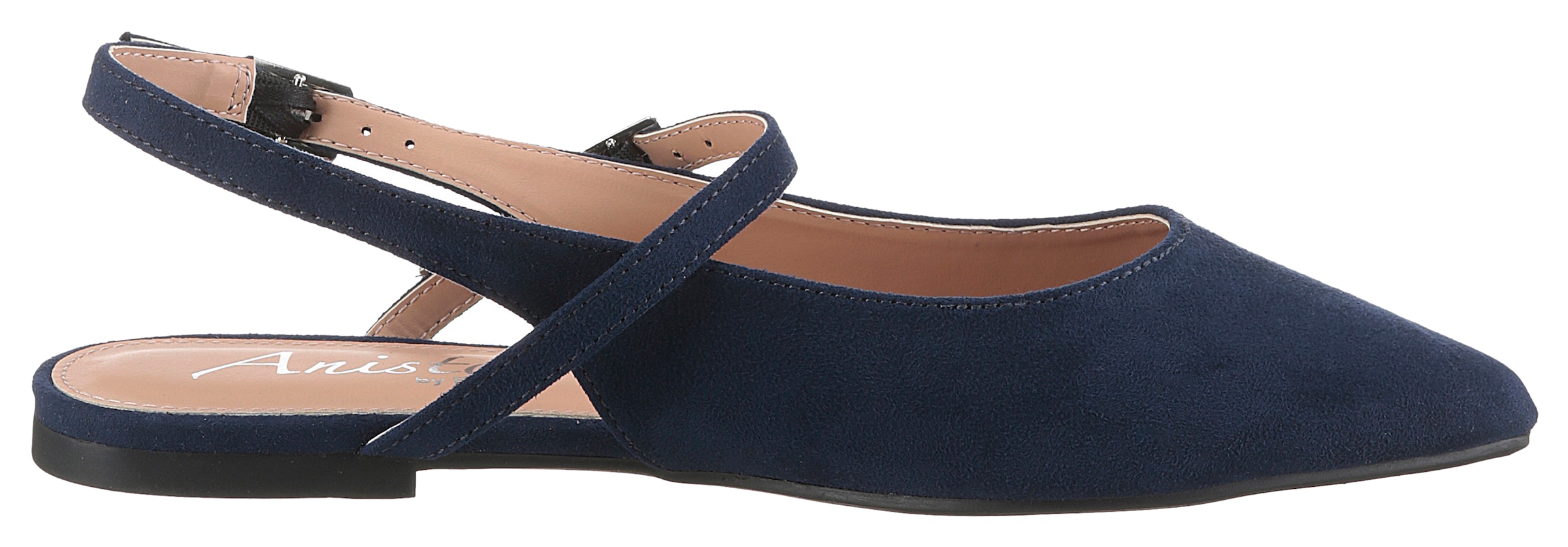 Aniston SHOES Slingpumps, Flat, Sommerschuh, Riemchensandale - neue KOLLEKTION, schmale Form