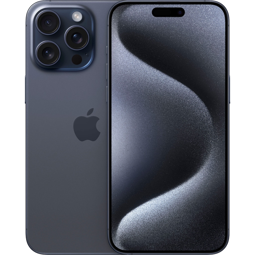 Apple Smartphone »iPhone 15 Pro Max 256GB«, Blue Titanium, 17 cm/6,7 Zoll, 256 GB Speicherplatz, 48 MP Kamera