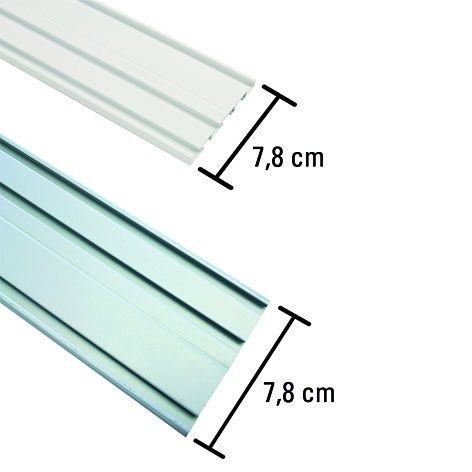GARDINIA Vorhangschiene, 3 läufig-läufig, Fixmaß, Serie Aluminim-Vorhangschiene