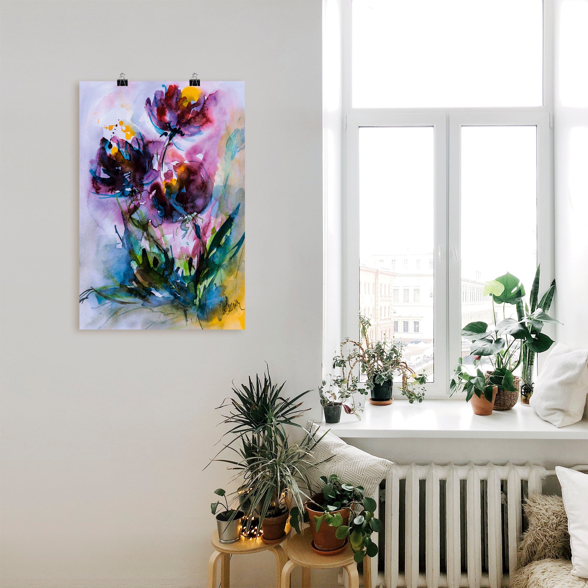 Artland Wandbild »Küchenschelle«, Blumen, (1 St.), als Alubild, Outdoorbild, Leinwandbild, Poster in verschied. Größen