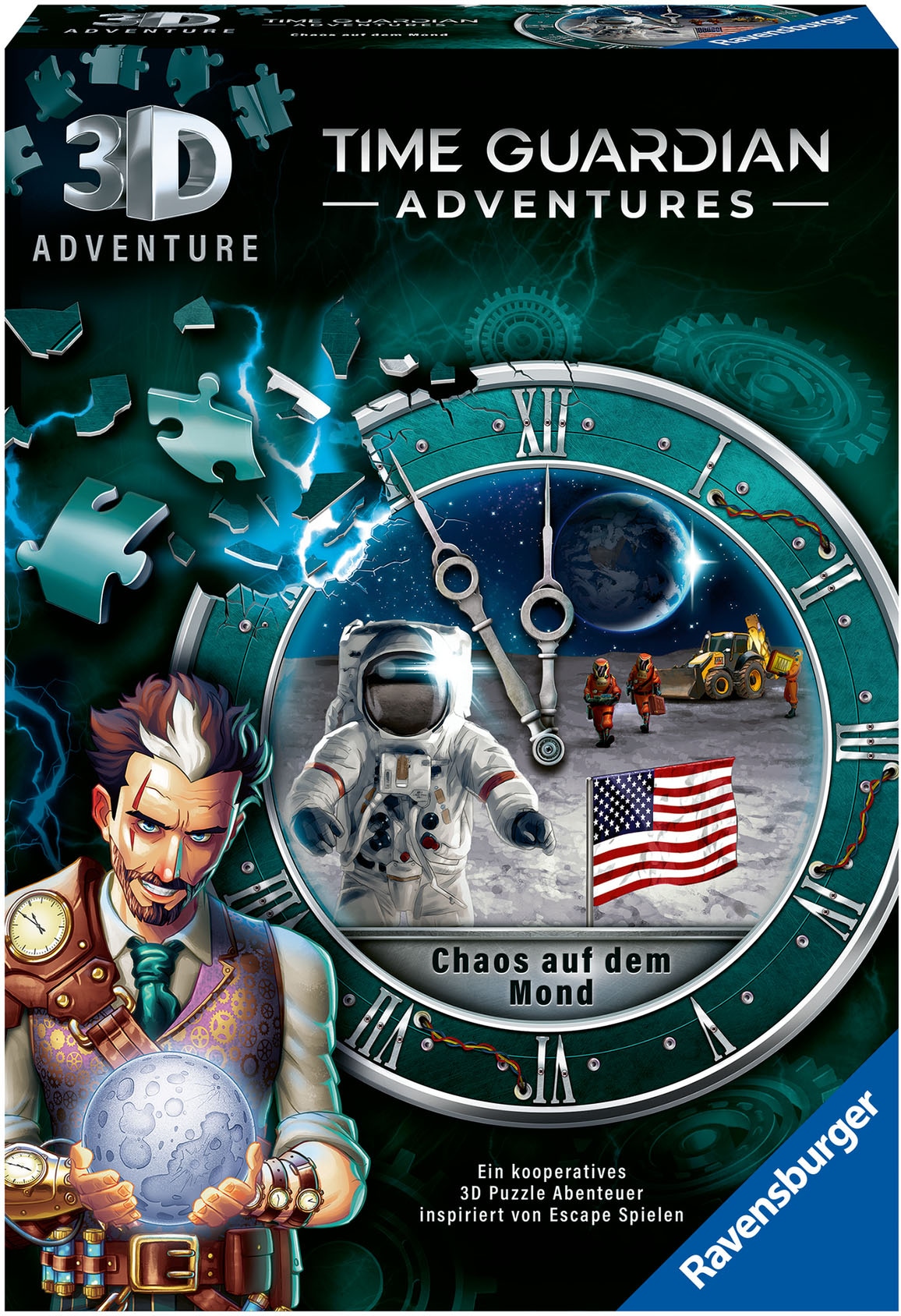 Ravensburger 3D-Puzzle »Time Guardians, Chaos auf dem Mond«, Made in Europe