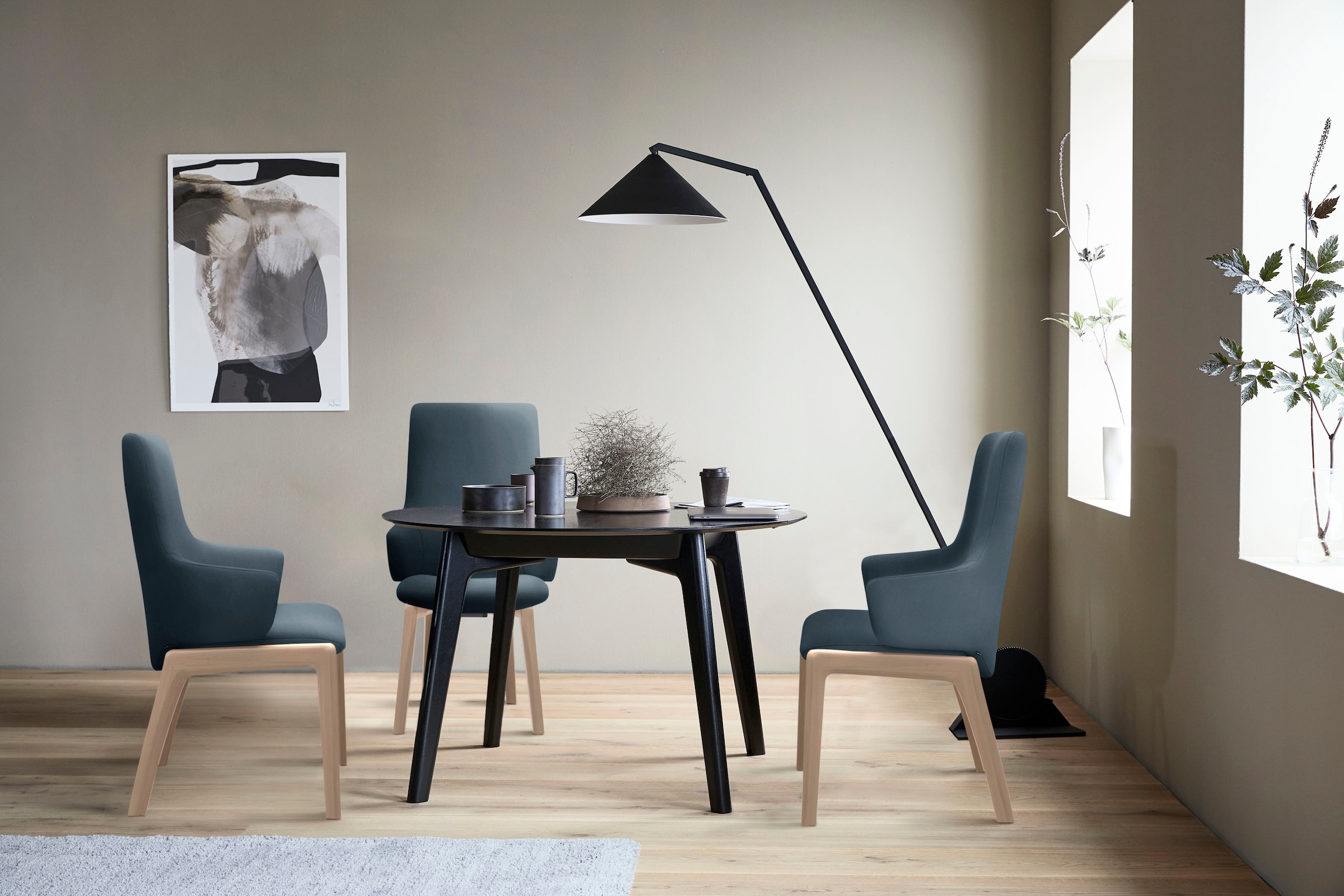 Stressless® Polsterstuhl »Laurel« () High Back mit Armlehne, Größe L, mit abgerundeten Beinen in Walnuss