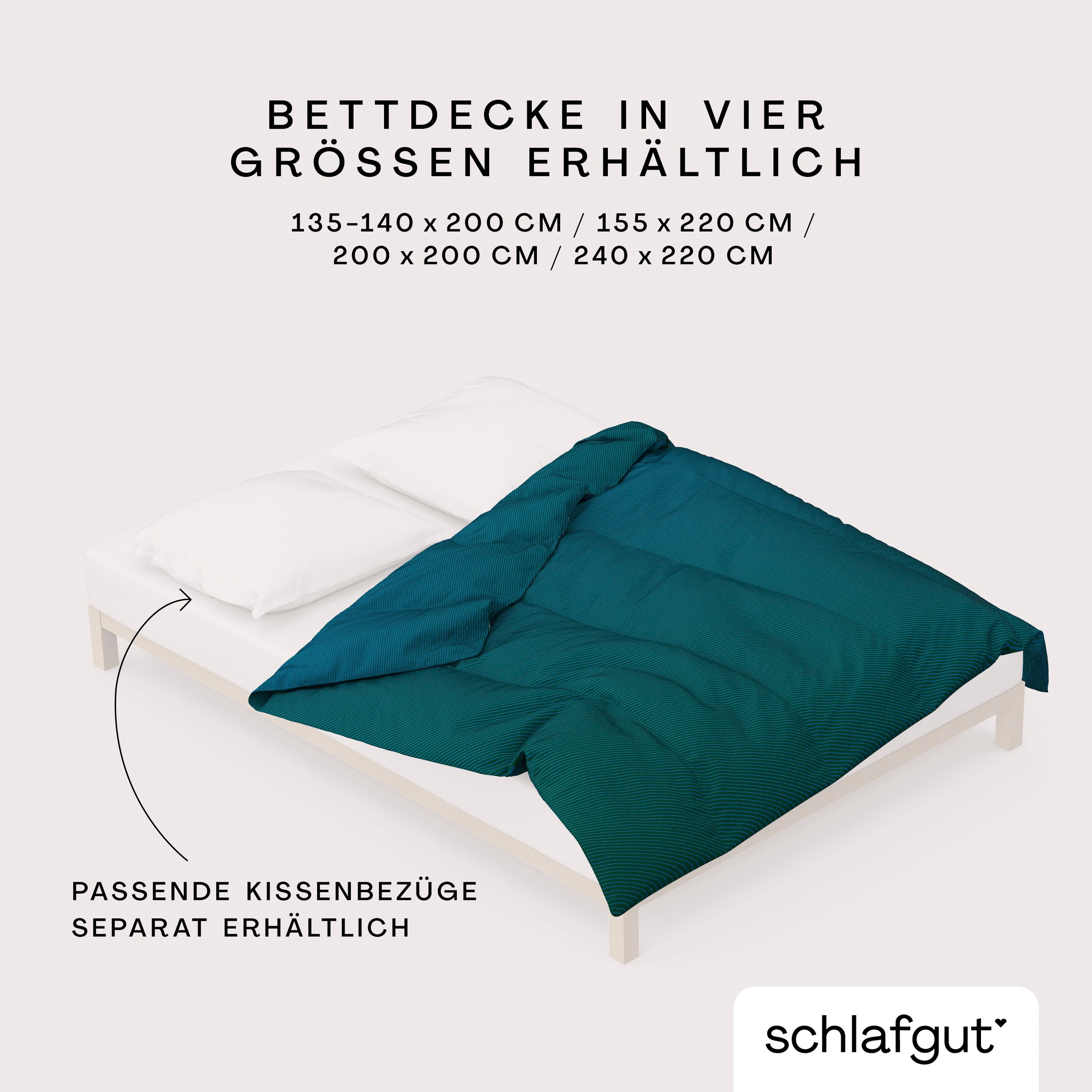 Schlafgut Bettbezug »Woven Satin Fade mit feinen Streifen« mit Farbverlauf, Mix & Match: passender Kissenbezug erhältlich