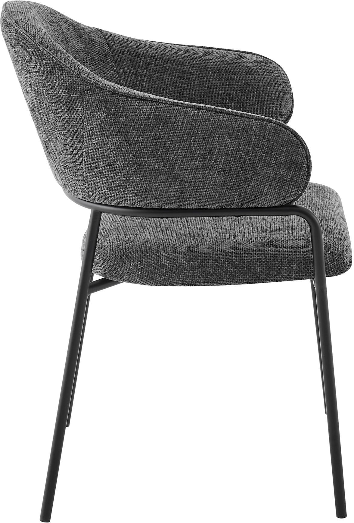 byLIVING Esszimmerstuhl »Curve« (Set) 2 Stk. Webstoff moderner Stoff Stuhl mit gemütlichem Sitzkomfort, verschiedene Farben.