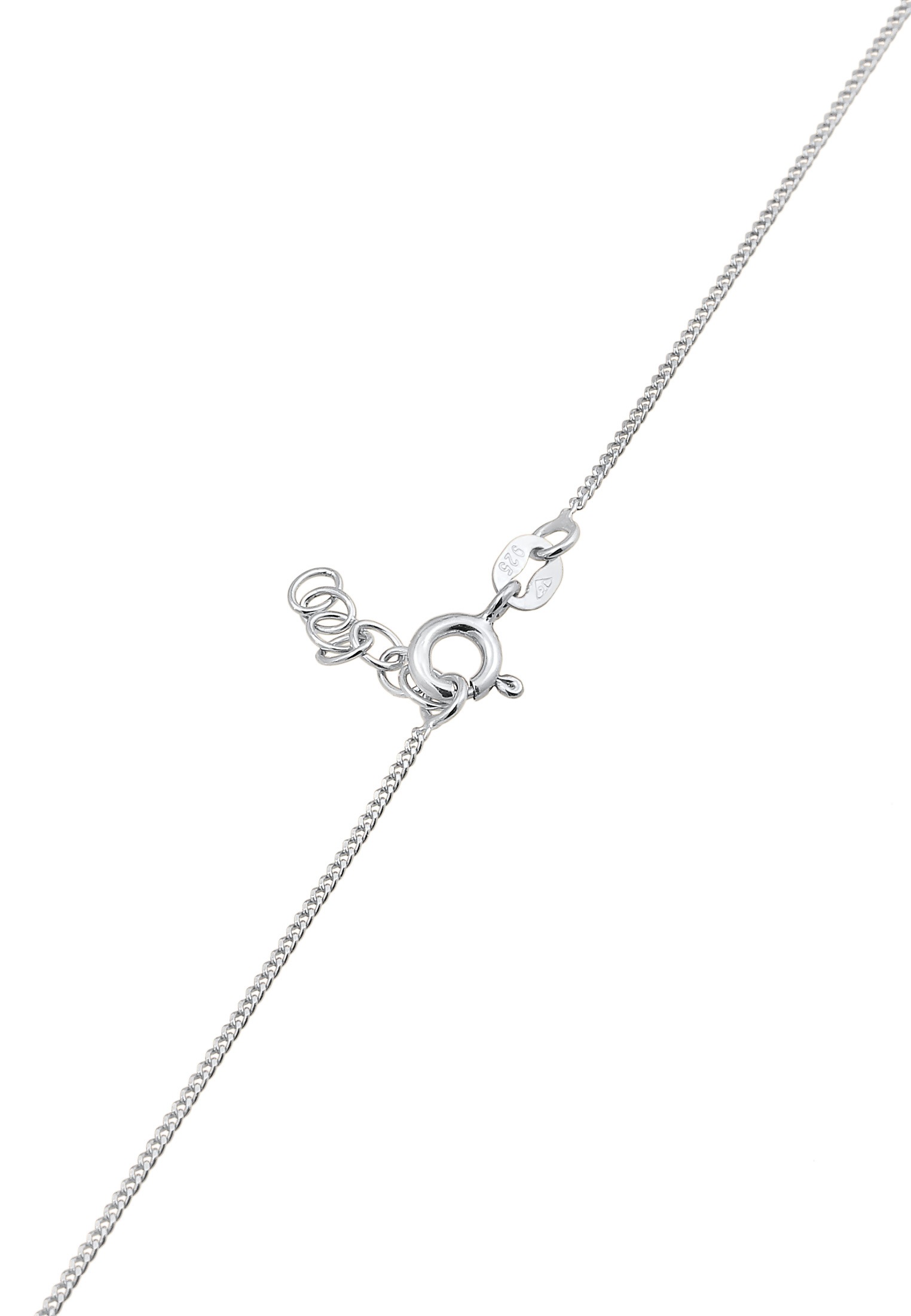 Elli Silberkette »Halskette Kids Smiling Plättchen Emaille 925 Silber«