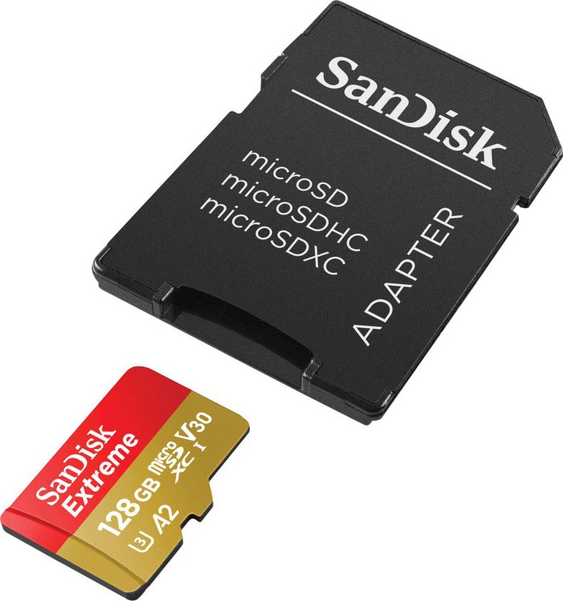Sandisk Speicherkarte »Extreme 128GB«, (UHS Class 3 160 MB/s Lesegeschwindigkeit)