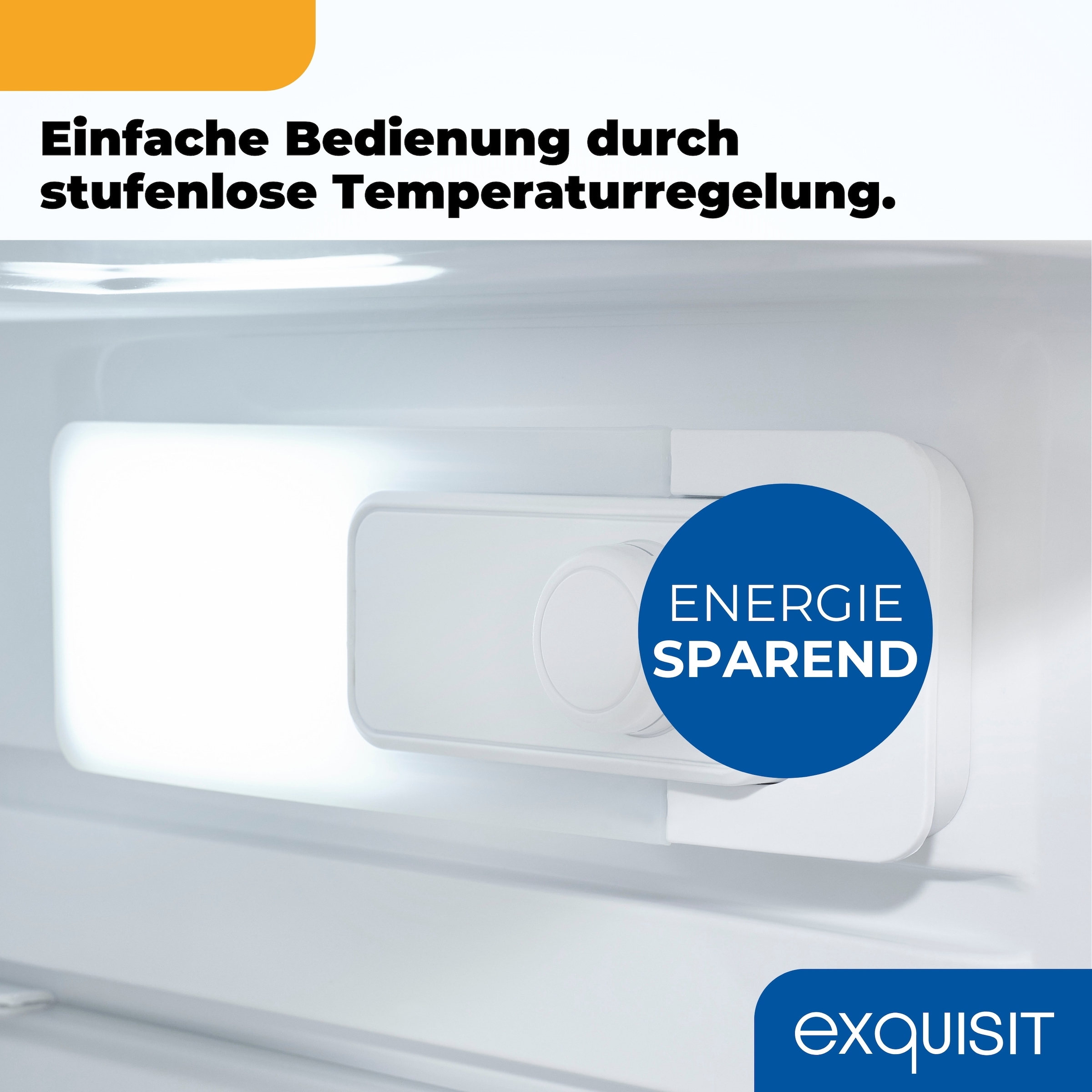 exquisit Kühlschrank KS16-V-H-040E inoxlook-az »KS16-V-H-040E inoxlook-az« 85,5 cm hoch 55 cm breit Kompakt & flexibel – ideal für Küche, Büro & Ferienwohnung