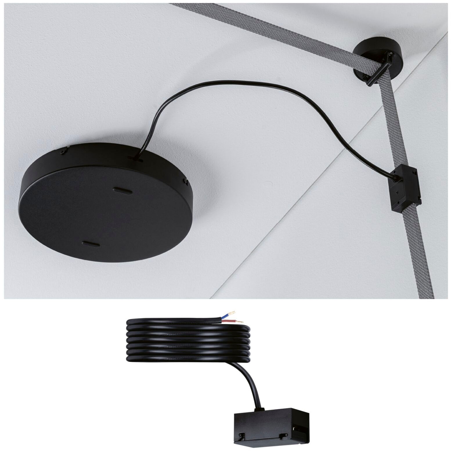 Paulmann Hängeleuchte »ULine Zubehör Einspeisung   47x26mm Schwarz« 1 Stk.