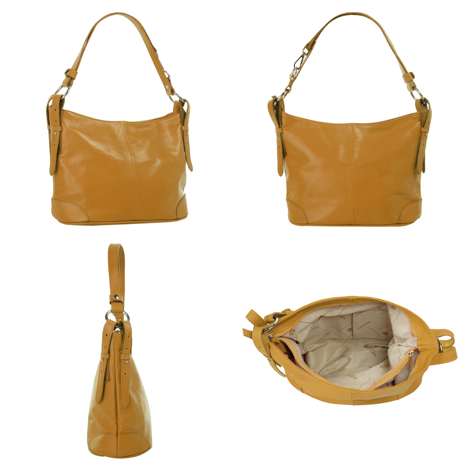 Samantha Look Umhängetasche, echt Leder, Made in Italy