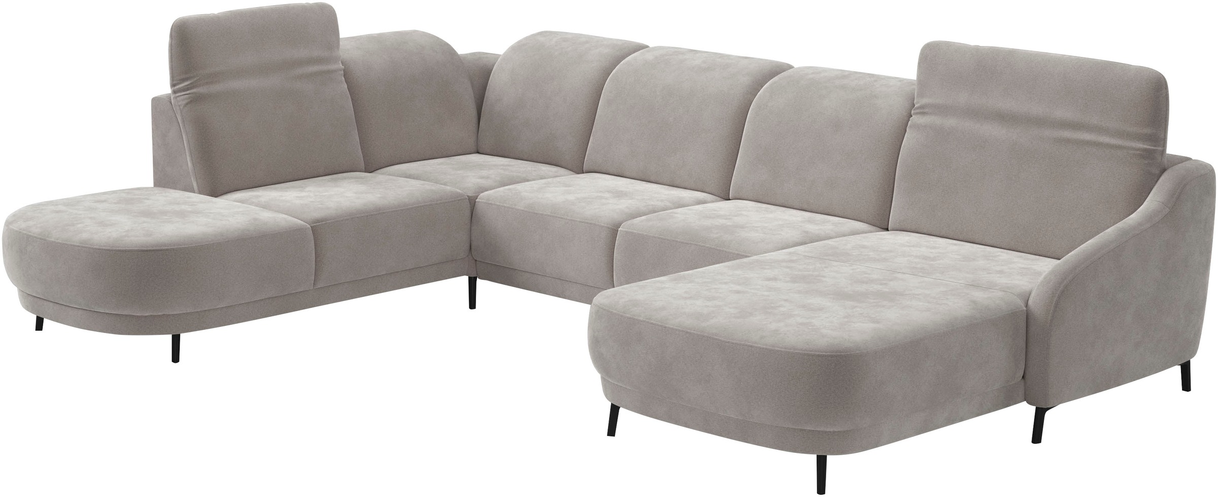 sit&more Wohnlandschaft »Blues U-Form«, inkl. Kopfteilverstellung, wahlweise mit Klapptisch und USB