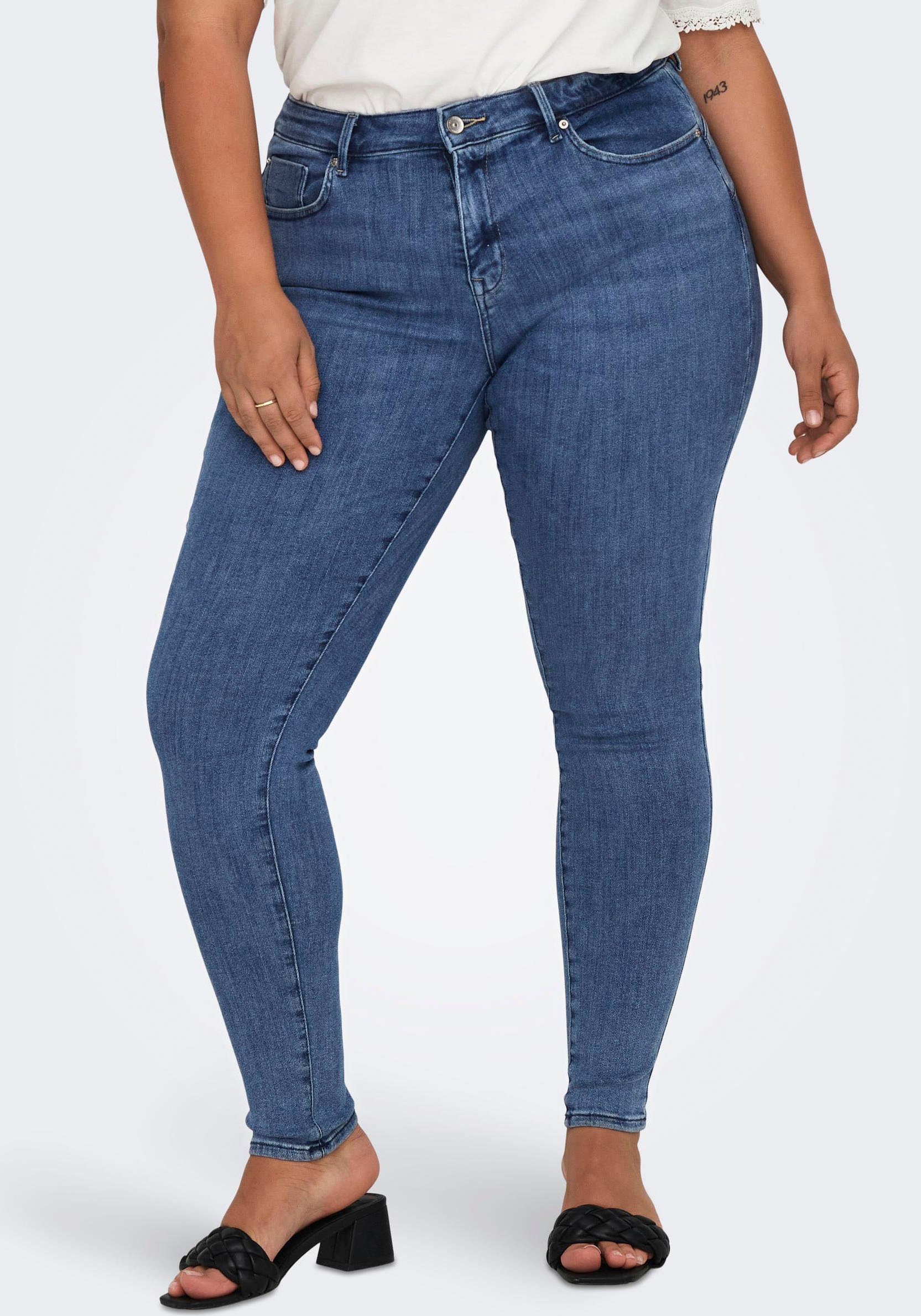 ONLY CARMAKOMA Skinny-fit-Jeans »CARPOWER PUSH OTTO MID UP SKINNY bei NOOS« REA2981