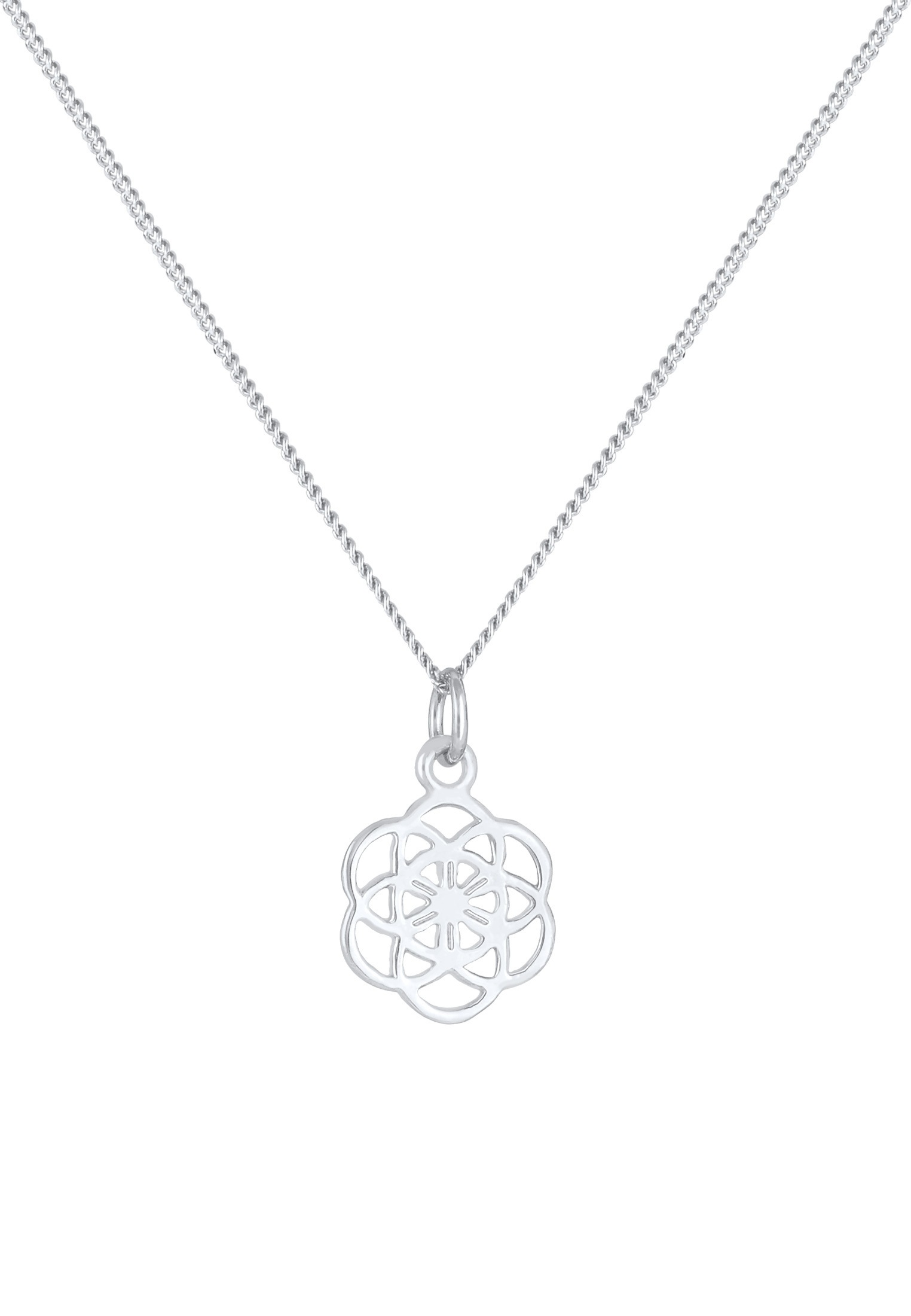 Nenalina Kette mit Anhänger »Halskette Blume des Lebens Ornament Lebensblume 925 Silber«