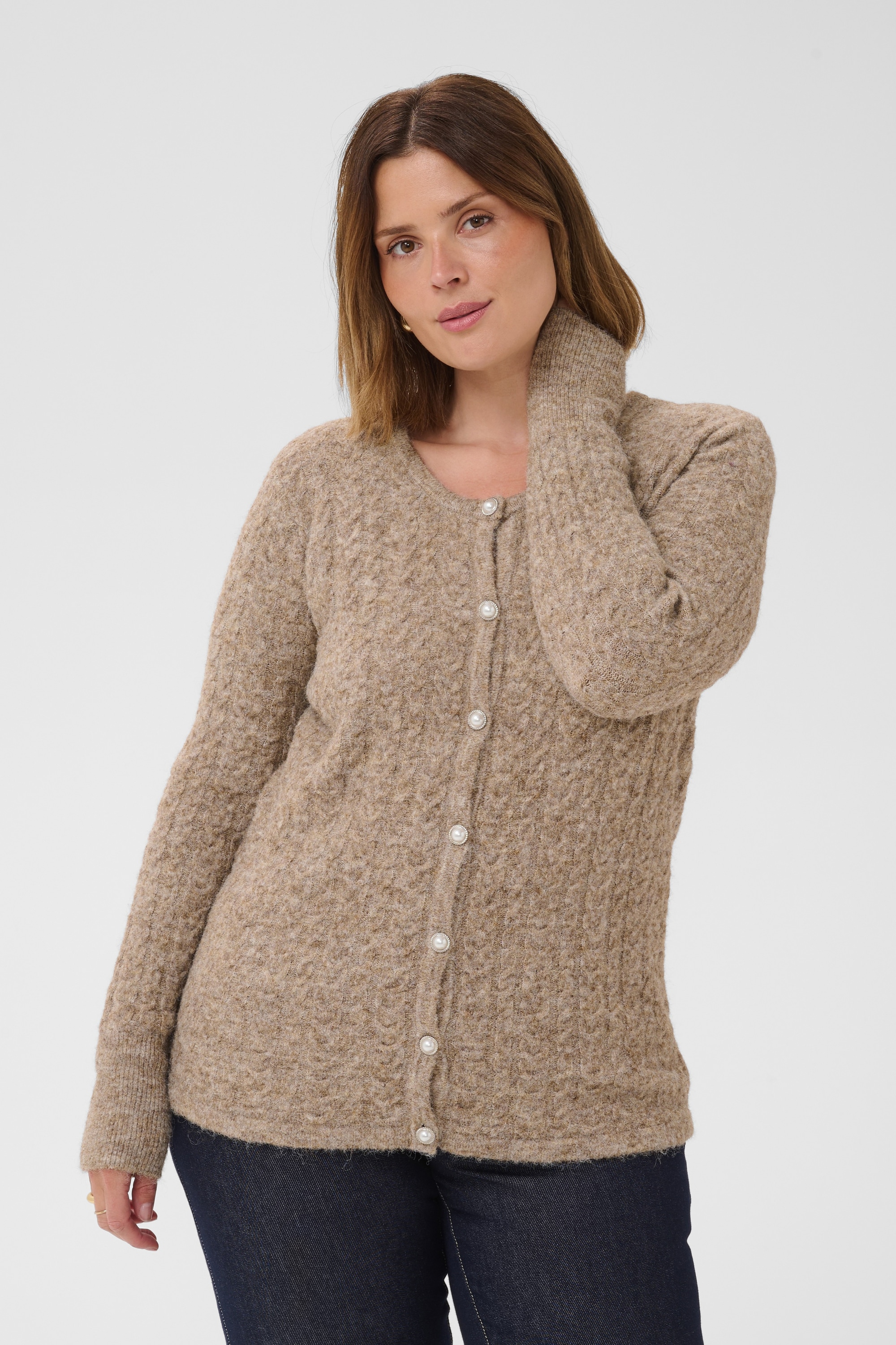 KAFFE Curve Strickjacke »Damen Strickjacke KCmalina«