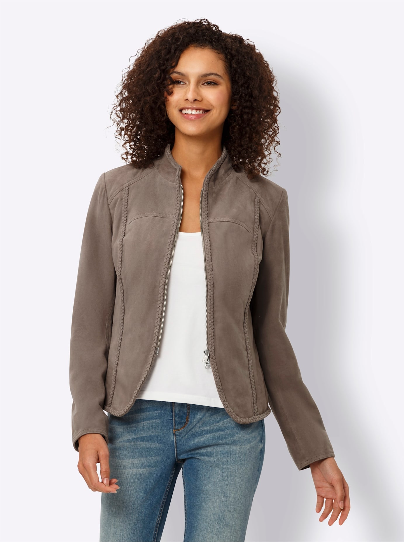heine Lederjacke, ohne Kapuze