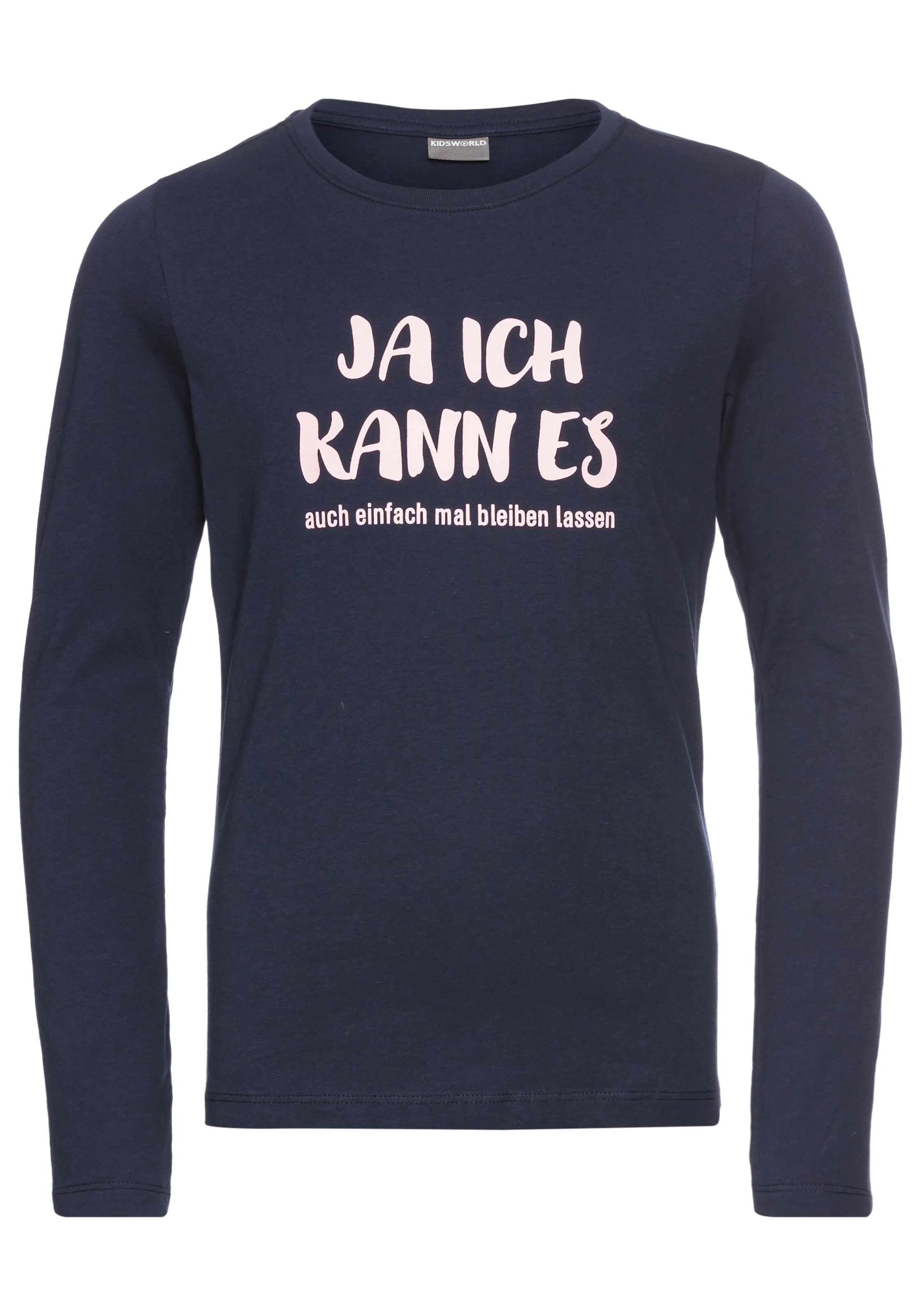 KIDSWORLD Langarmshirt »Ja ich kann es ... - Spruch«, Sprücheshirt für Mädchen