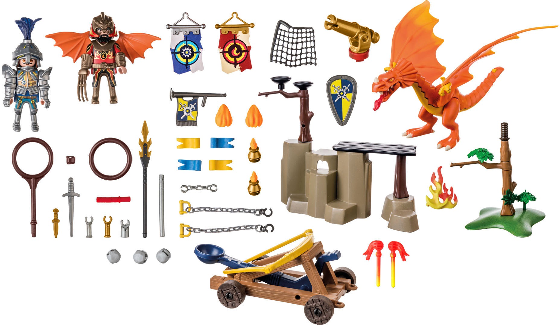 Playmobil® Konstruktions-Spielset »Novelmore vs. Burnham Raiders - Turnierplatz (71210), Novelmore«, (92 St.), Made in Germany
