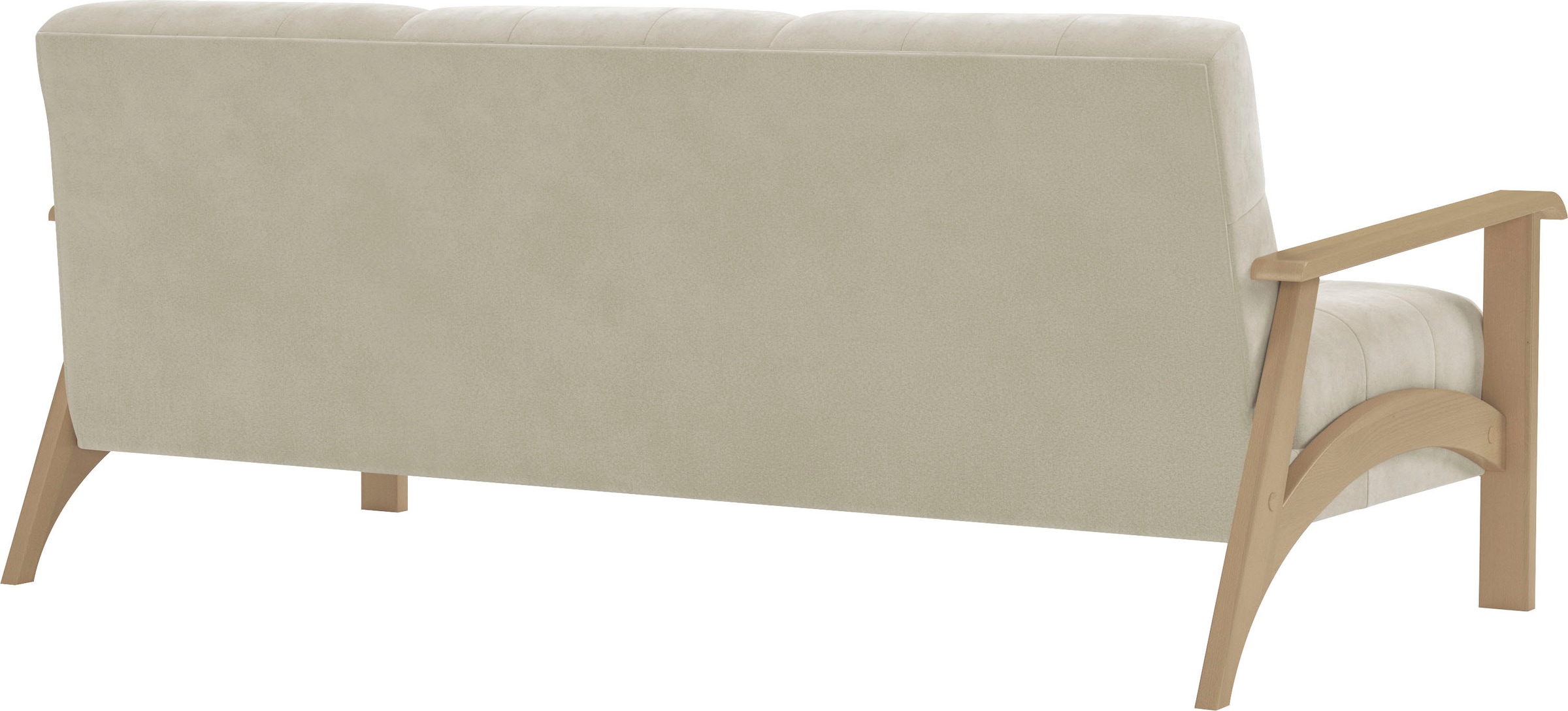 sit&more 3-Sitzer »Billund«, Armlehnen aus Buchenholz in natur, verschiedene Bezüge und Farben