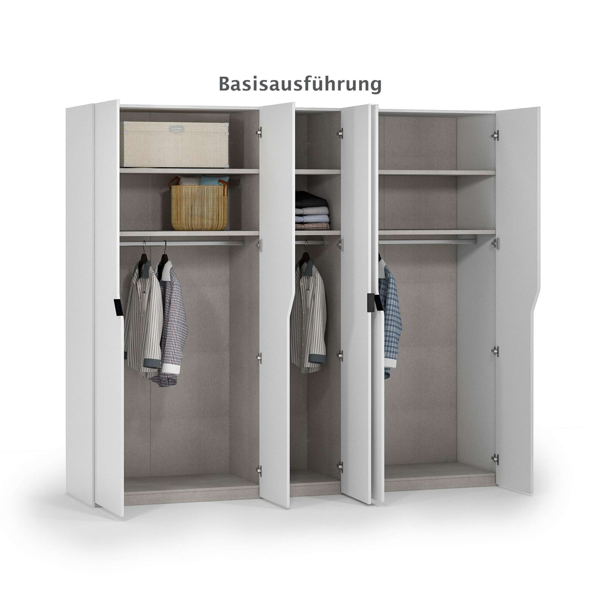 INOSIGN Kleiderschrank »AMETISTA, Drehtürenschrank, designgeformten Fronten«, Made in Italy, hochglanz lackiert, Basisausführung, Zubehör extra