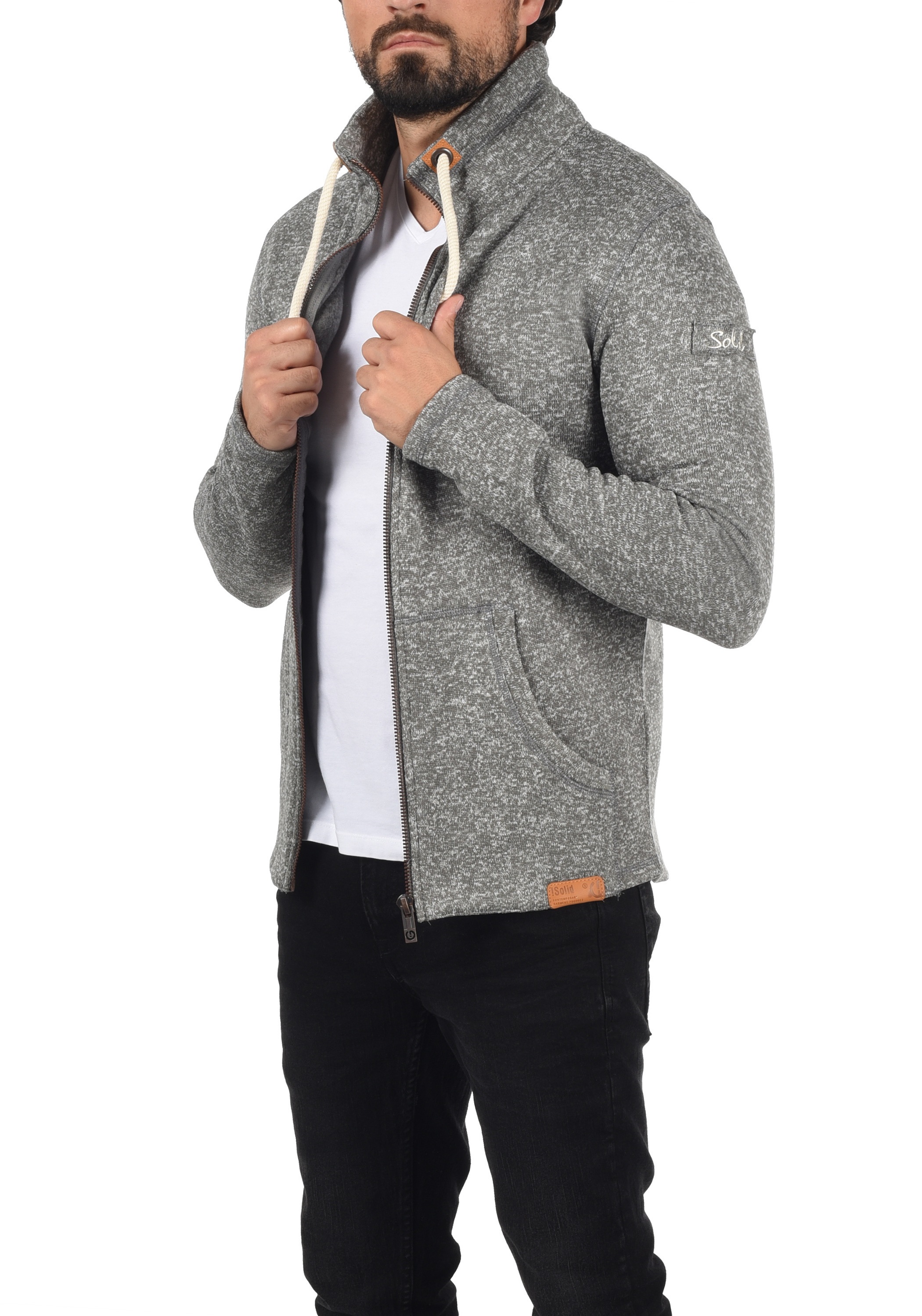 !Solid Fleecejacke »Fleecejacke SDLuki«, ohne Kapuze