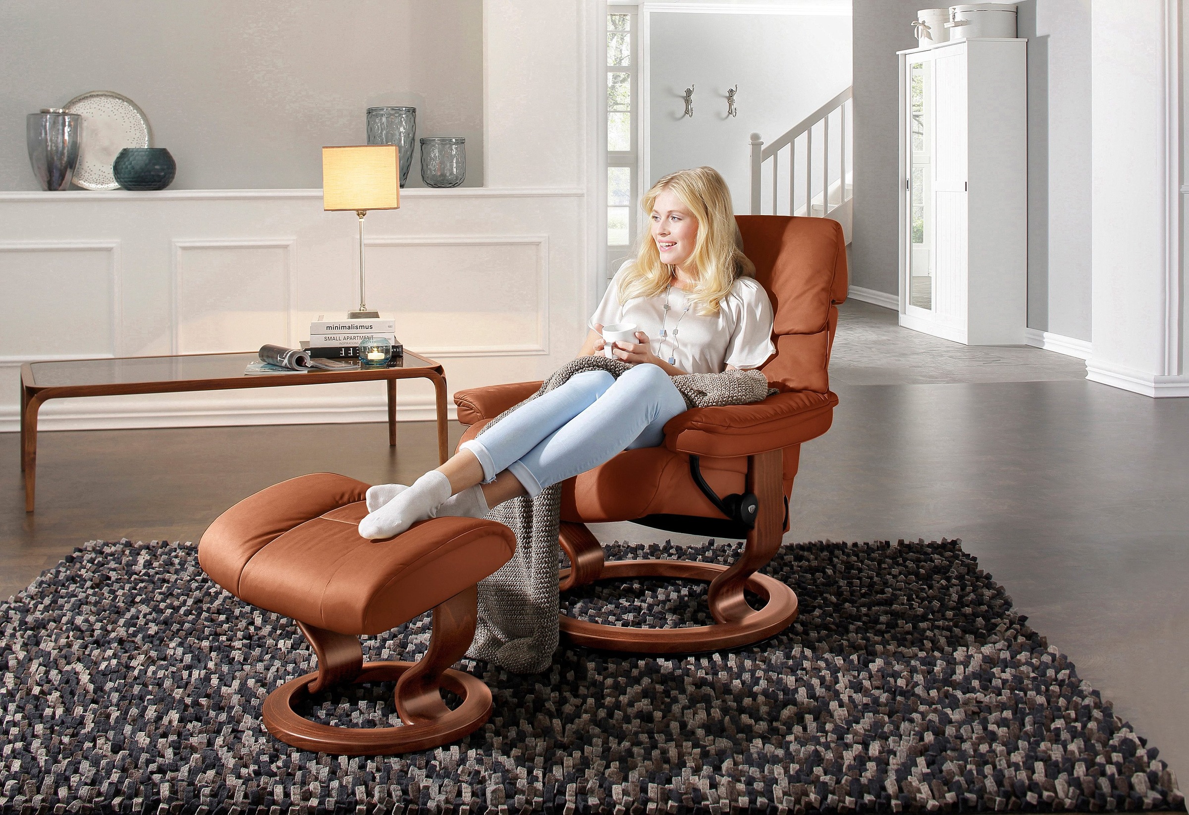 Stressless® Relaxsessel »Ruby« mit Classic Base, Größe M, Gestell Eiche, Wenge, Braun & Schwarz