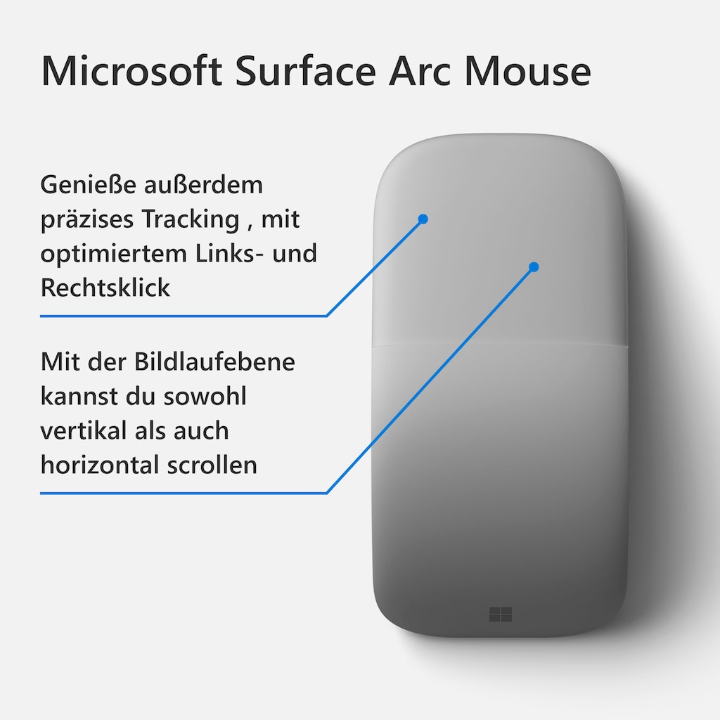 Microsoft Maus »Microsoft Surface Arc Mouse CZV-00066«, Bluetooth