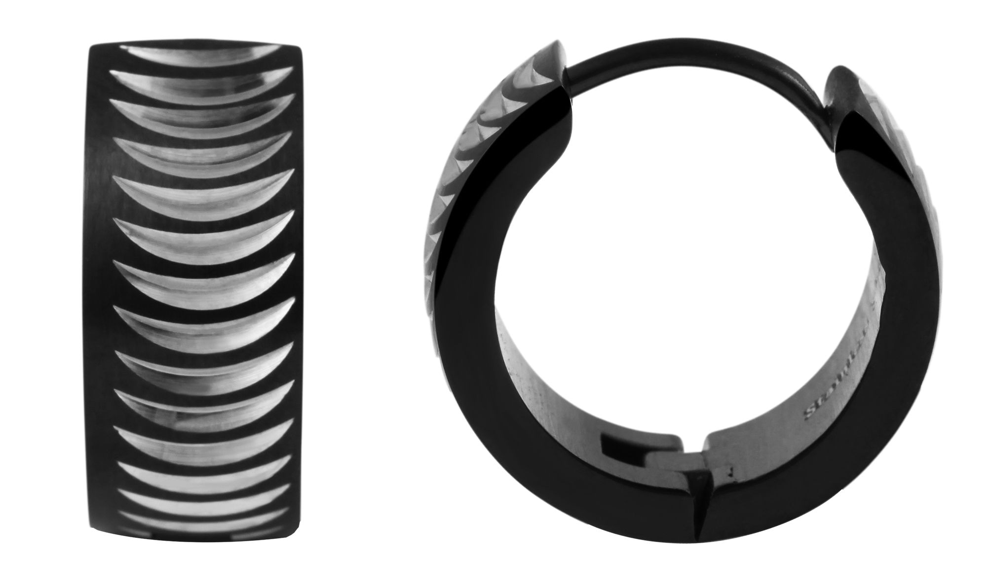 Adelia´s Paar Creolen »Damen Ohrringe ¿ Klappcreole aus Edelstahl«