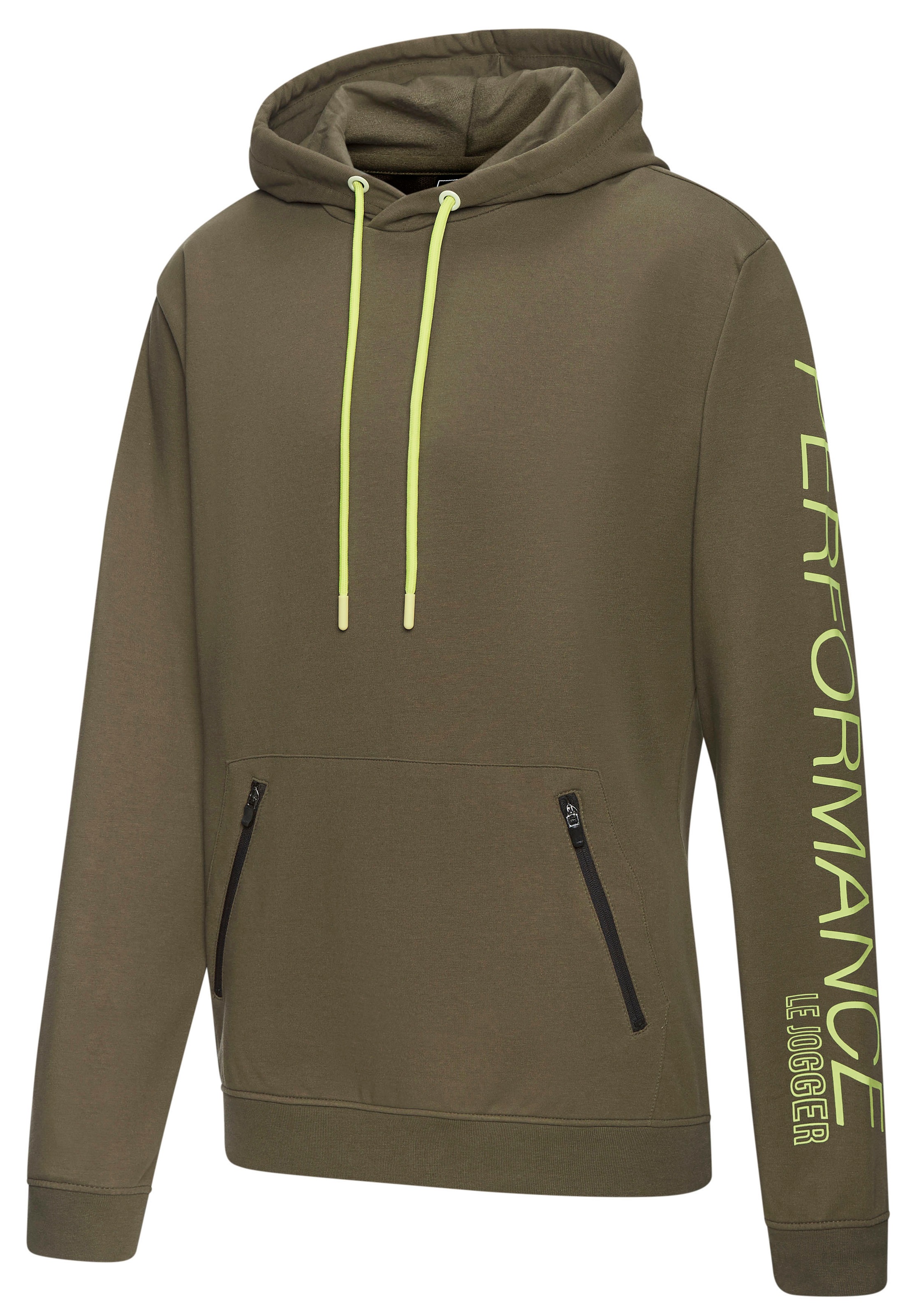 Le Jogger Performance Kapuzensweatshirt , mit praktischen Reißverschlusstaschen

