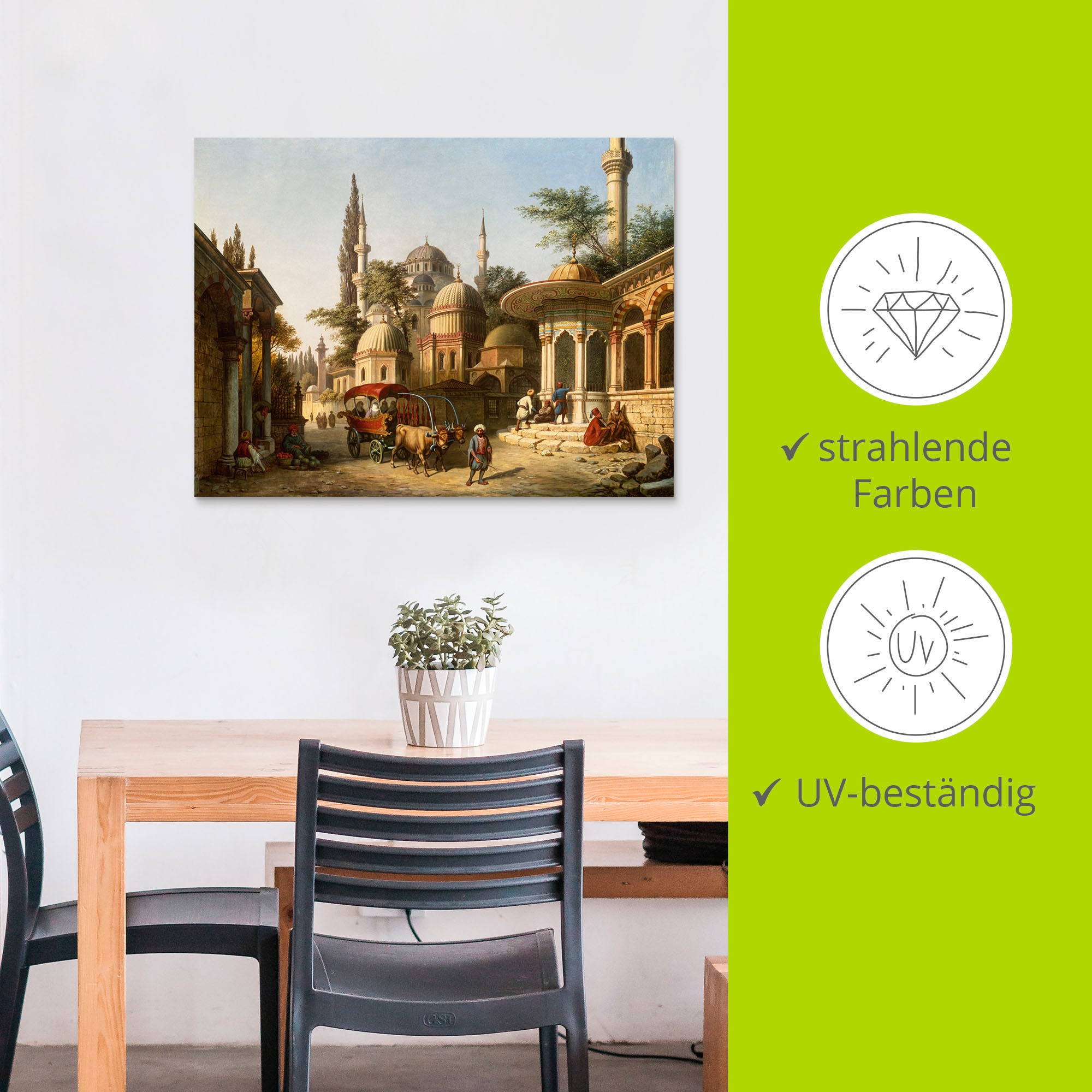 Artland Wandbild »Ansicht einer Moschee in Istanbul«, Gebäude, (1 St.), als Alubild, Outdoorbild, Leinwandbild, Poster in verschied. Größen