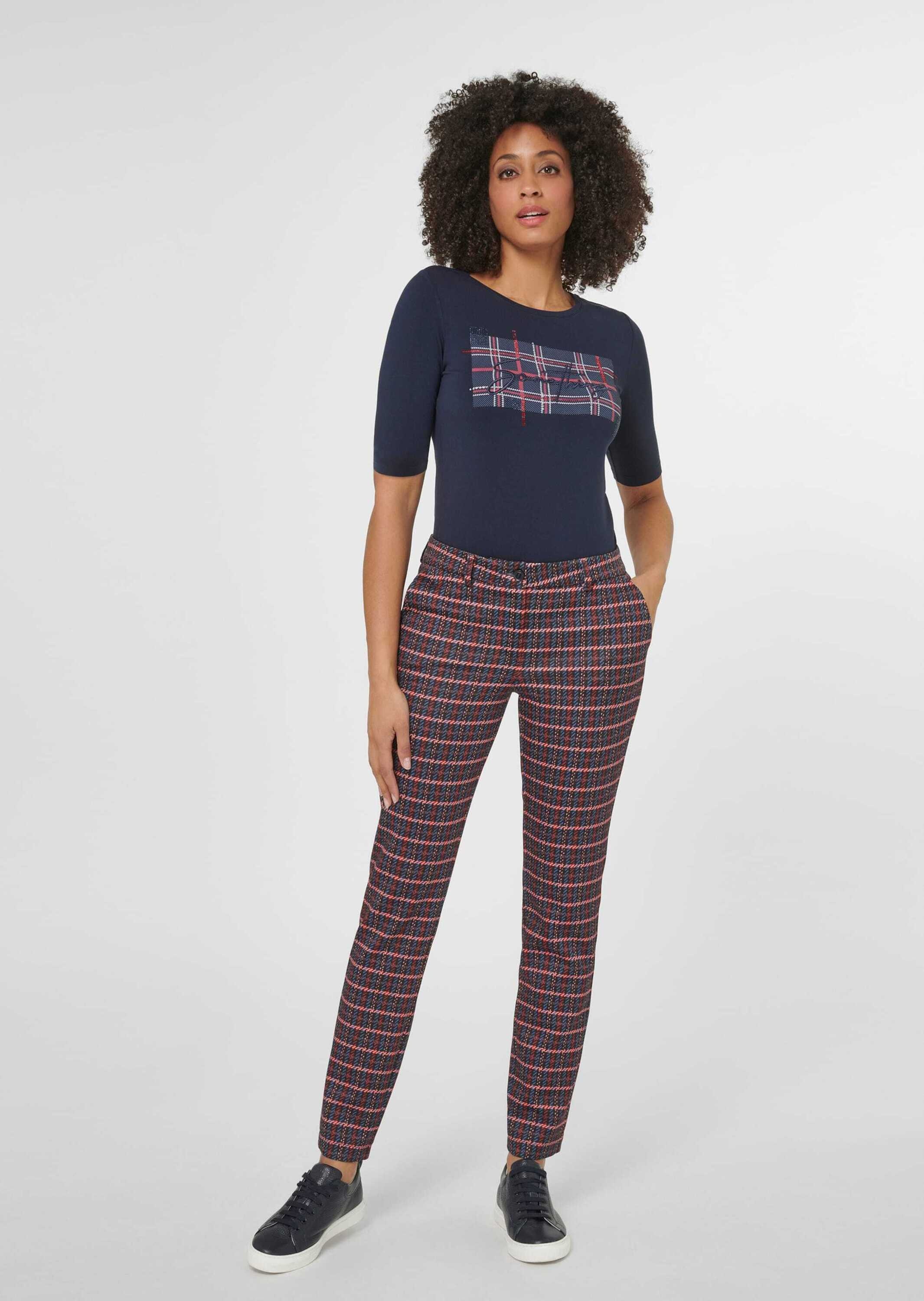 MADELEINE Stoffhose »Hose Stretchhose mit Karo-Druck«