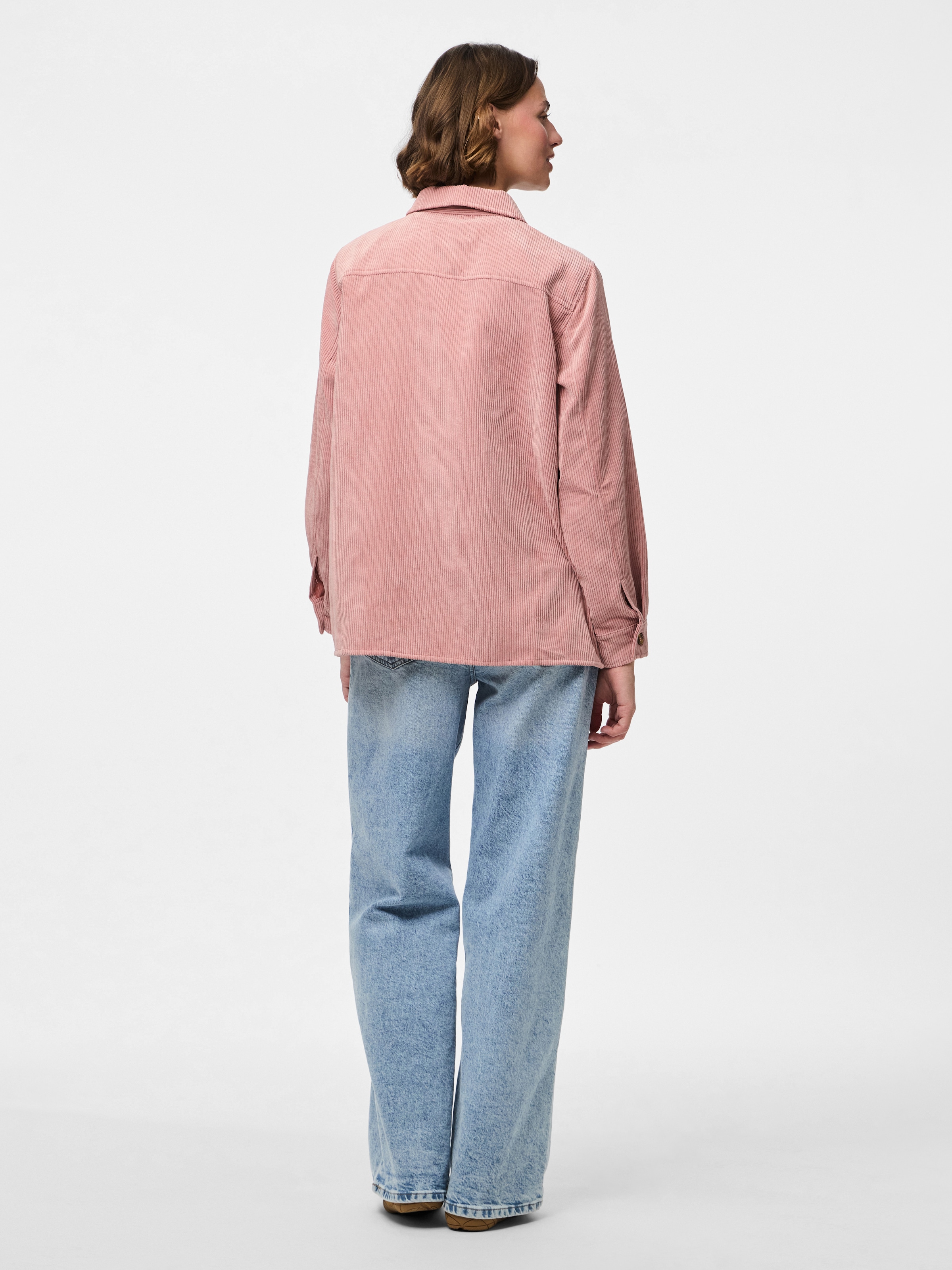 pieces Hemdbluse »PCEFFI LS SHIRT WVN NOOS« Materialmix, loose fit