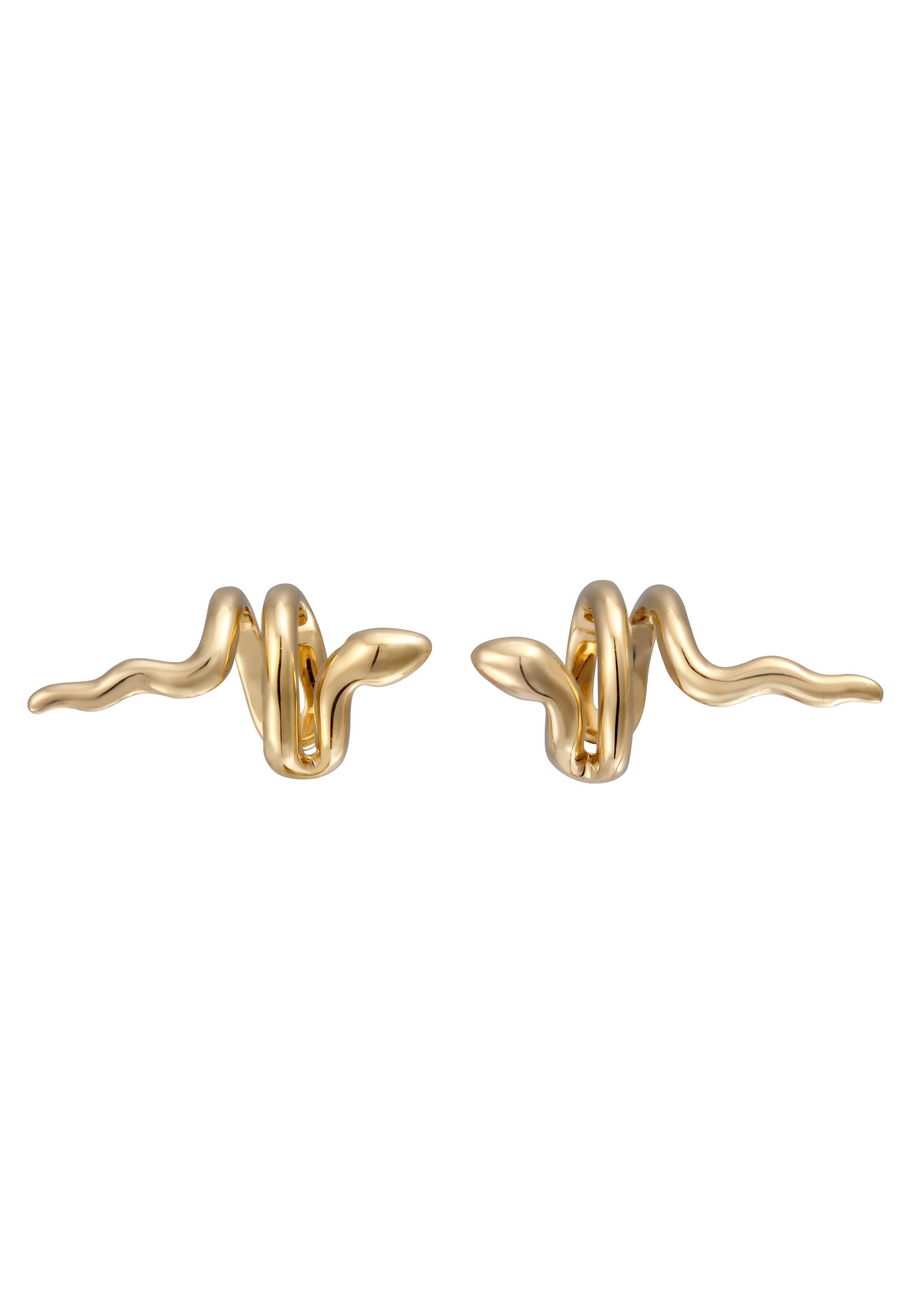 Elli Paar Ohrklemmen »Ohrringe Earcuff Schlange 925 Sterling Silber vergoldet«
