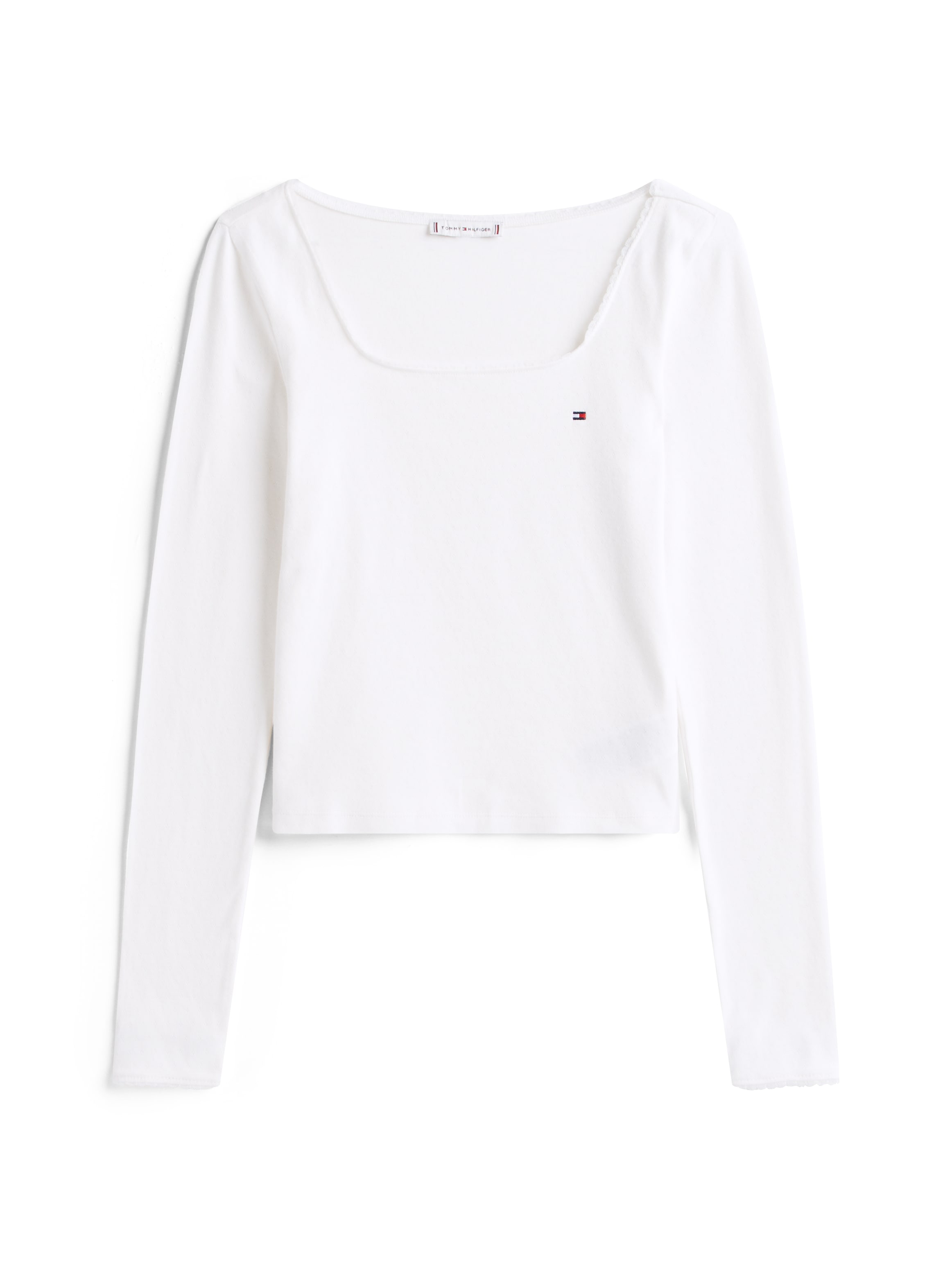 Tommy Hilfiger Underwear Pyjama »POINTELLE POPLIN« Set, 2 tlg. relaxed fit, Oberteil mit quadratischem Ausschnitt, Hose gestreift