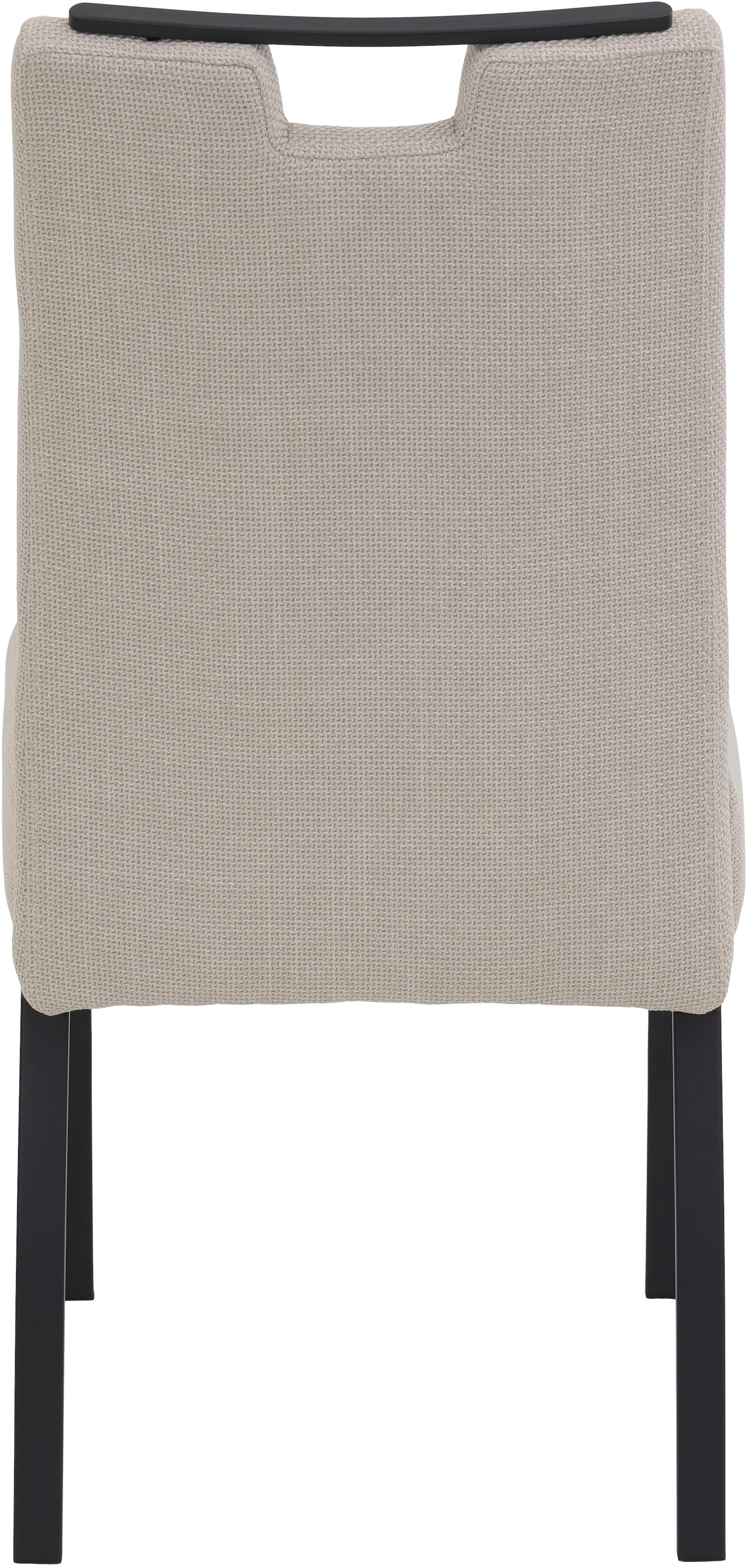 HELA 4-Fußstuhl »LINZ, Esszimmerstuhl, Komfortstuhl«, (Set), 2 St., Microfaser-Webstoff, XL-Sitz,elegante Griffleiste,Komfortsitz mit Federkern,140kg belastbar