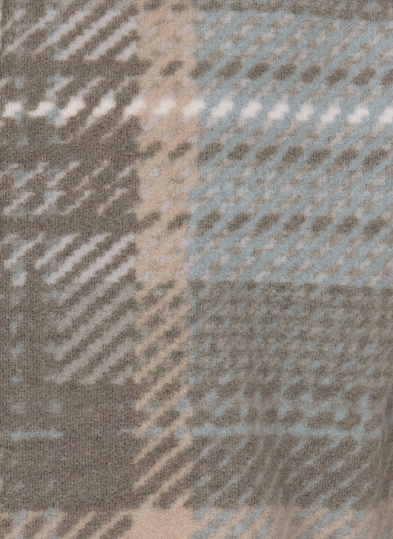 Trigema Strickmütze »TRIGEMA Fleece-Mütze mit Karo-Muster«, (1 St.)