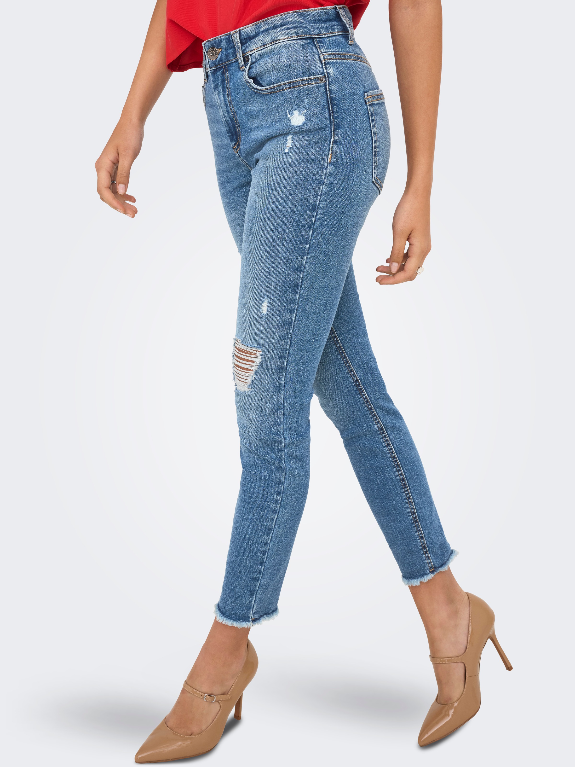 ONLY Skinny-fit-Jeans »ONLBLUSH MID WAIST ANK RW SKINNY DES DNM«